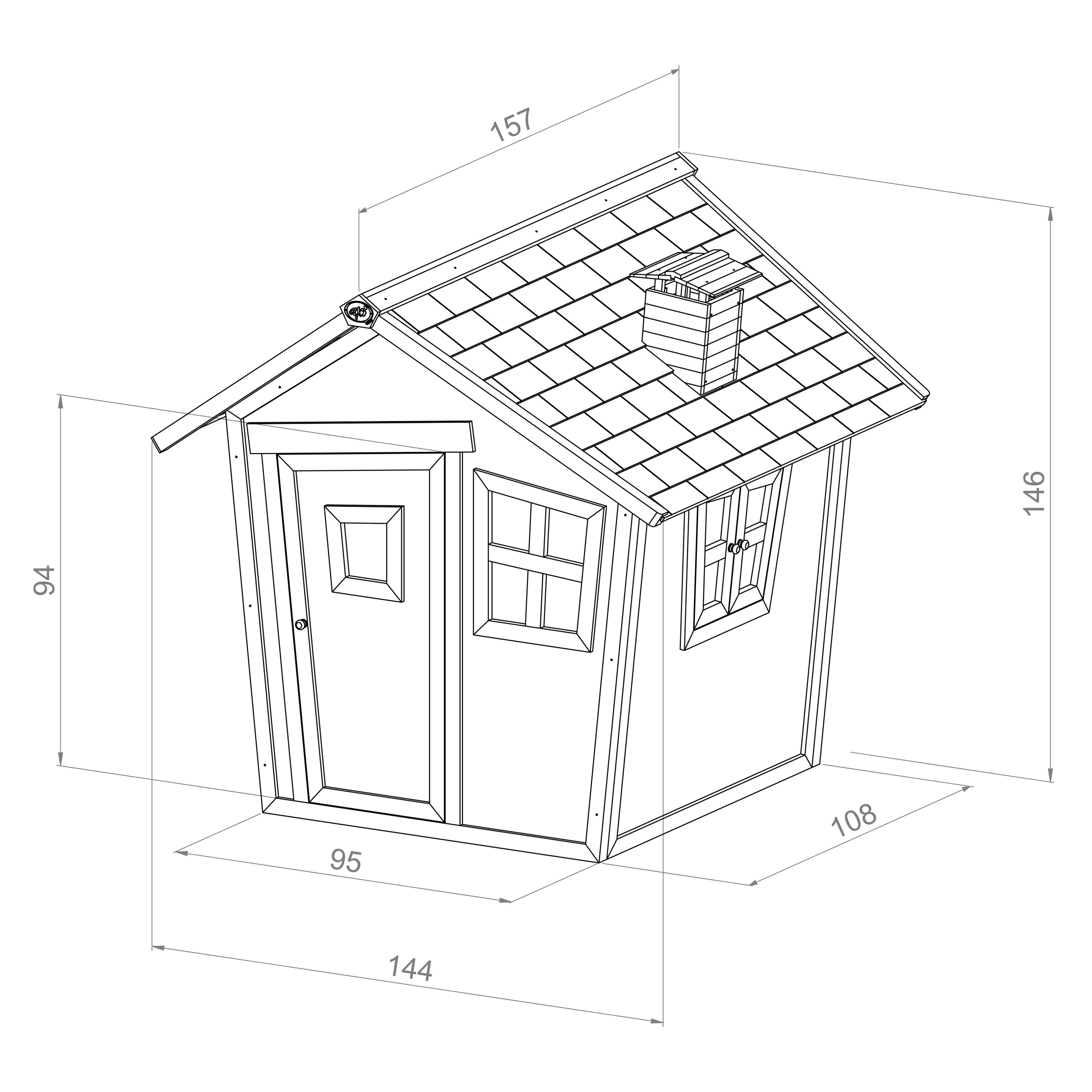 AXI Alice Playhouse Brown/White