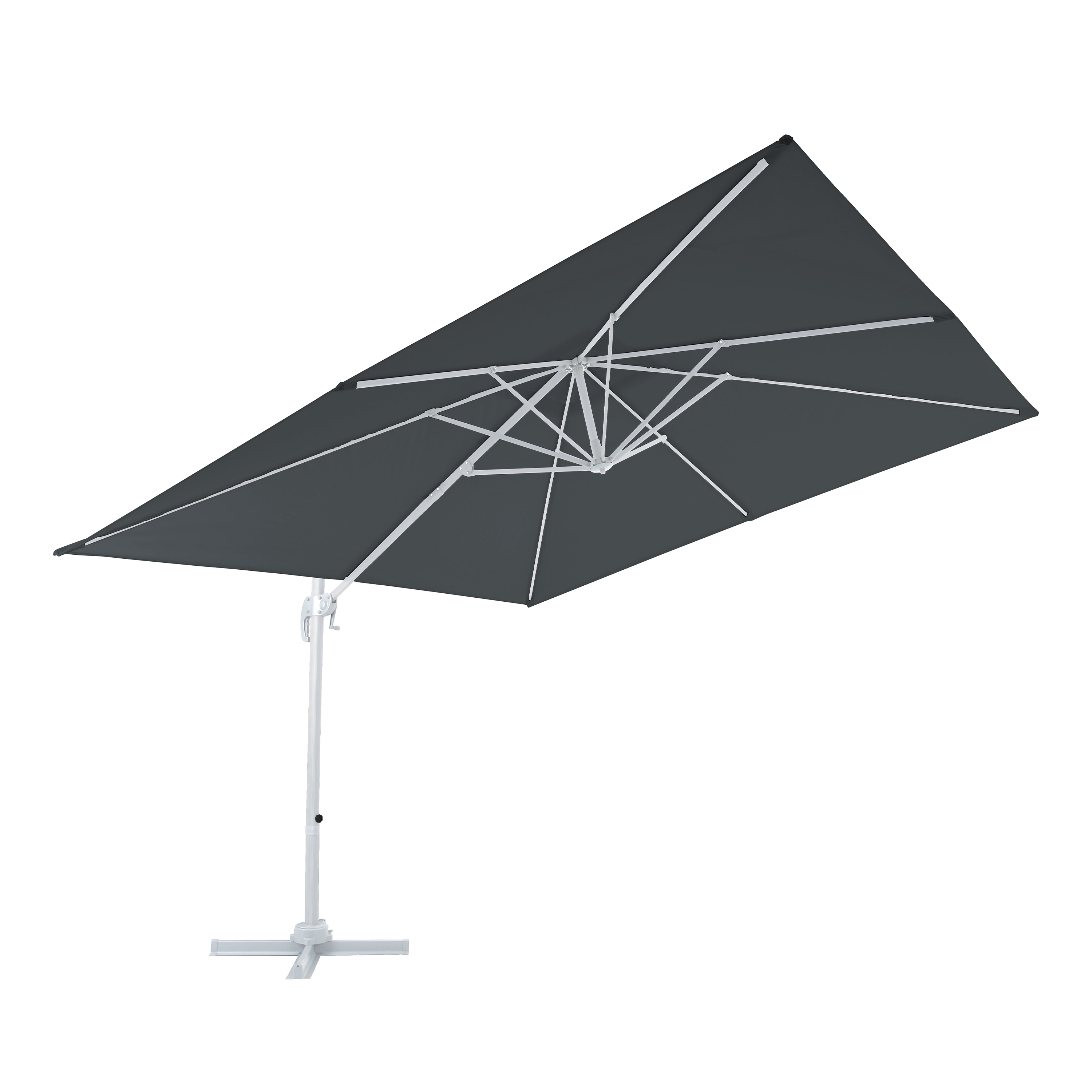 AXI Nima Zweefparasol 300x300 Wit/grijs 