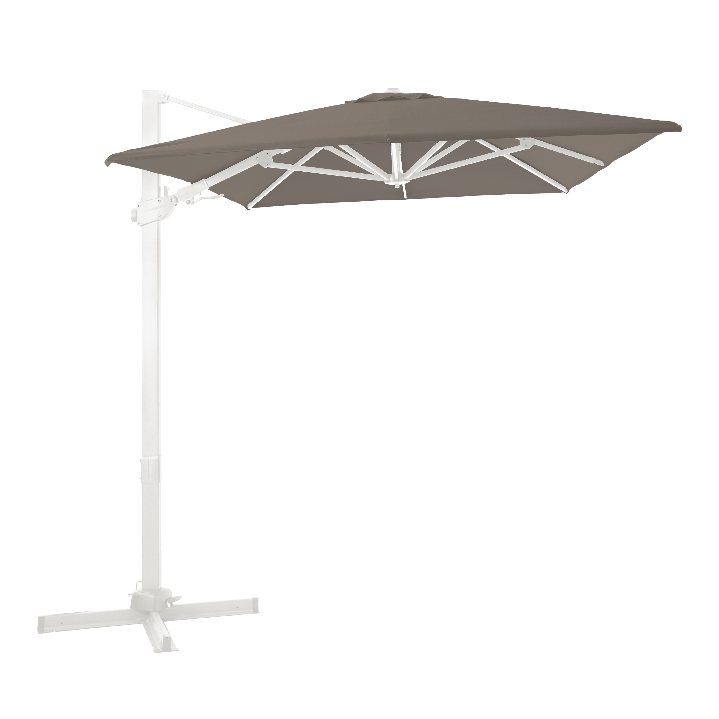 AXI Milad Premium Zweefparasol 200x300cm Wit/taupe