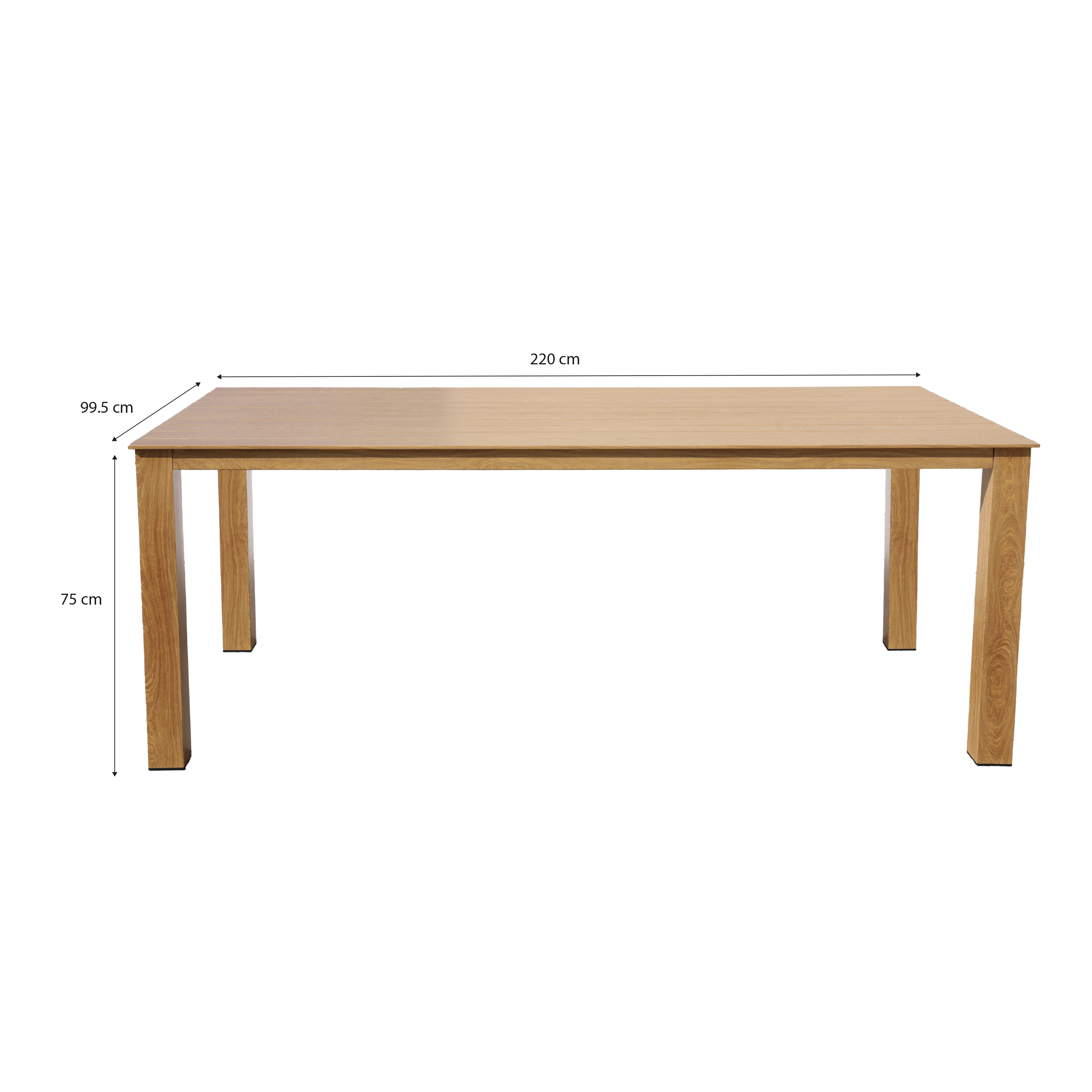 AXI Jada Garden set with 6 Chairs Wood-look/beige