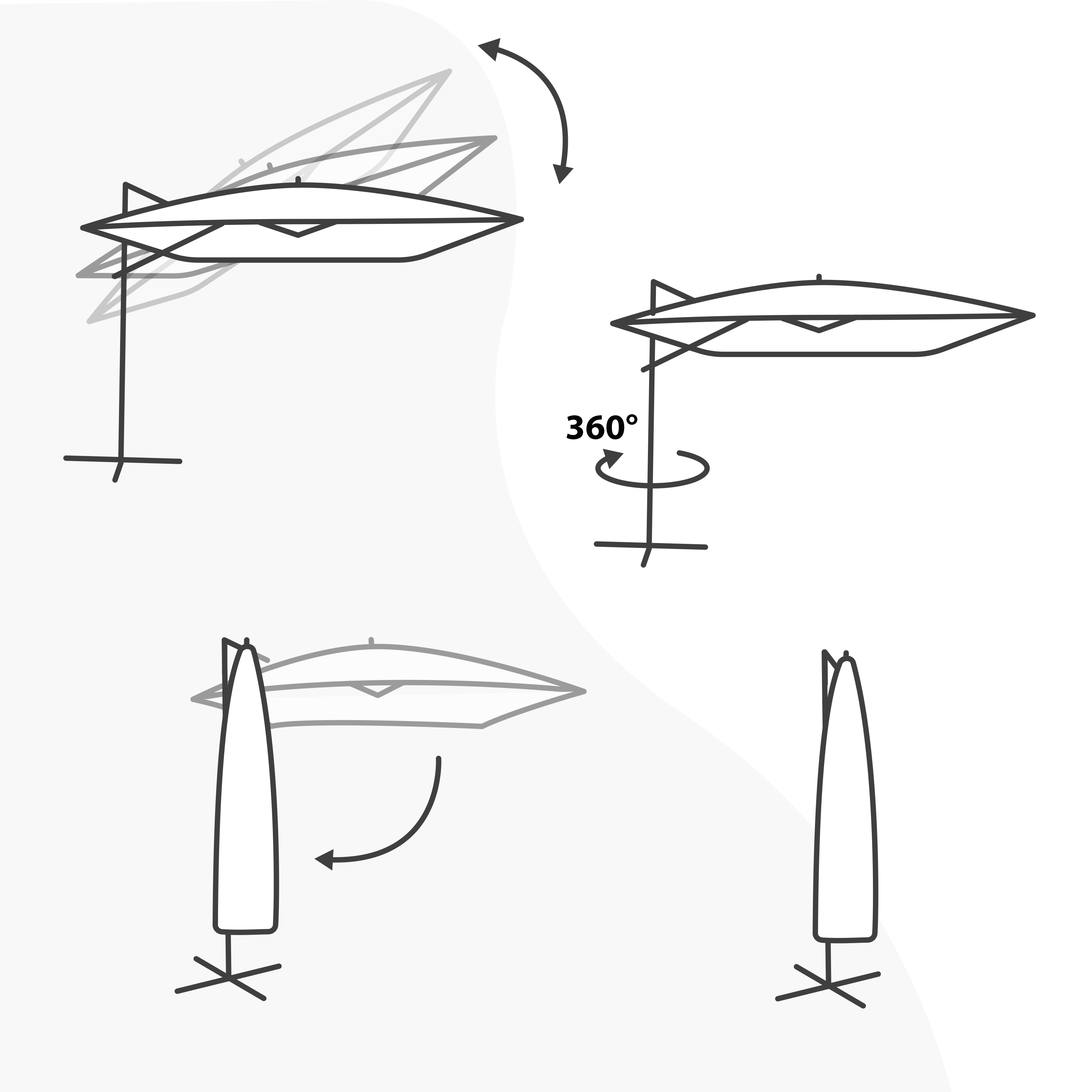 AXI Mira Cantilever Parasol 300x300cm Anthracite/Taupe