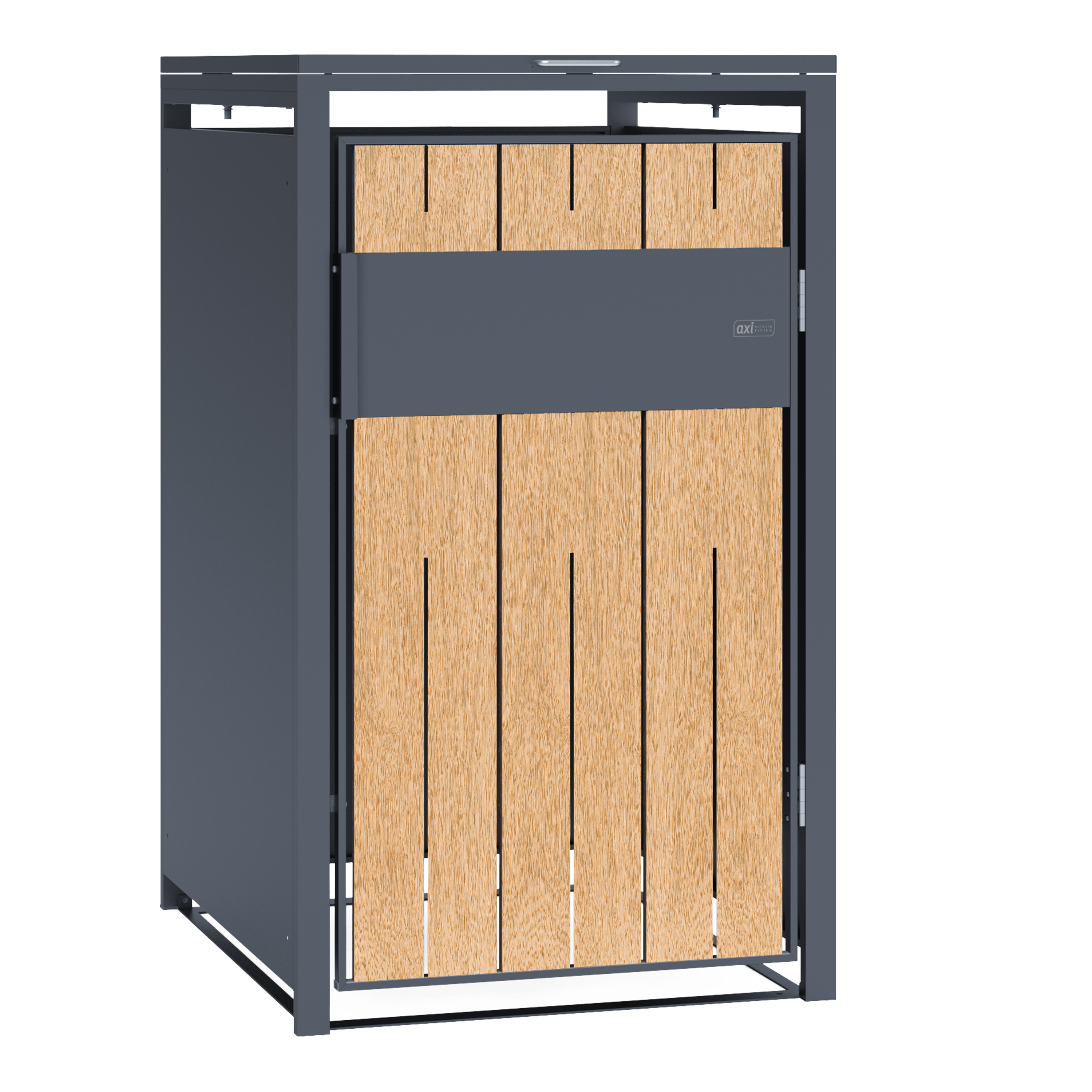 AXI Luke Metal Garbage Bin Shed - 1 Garbage Bin