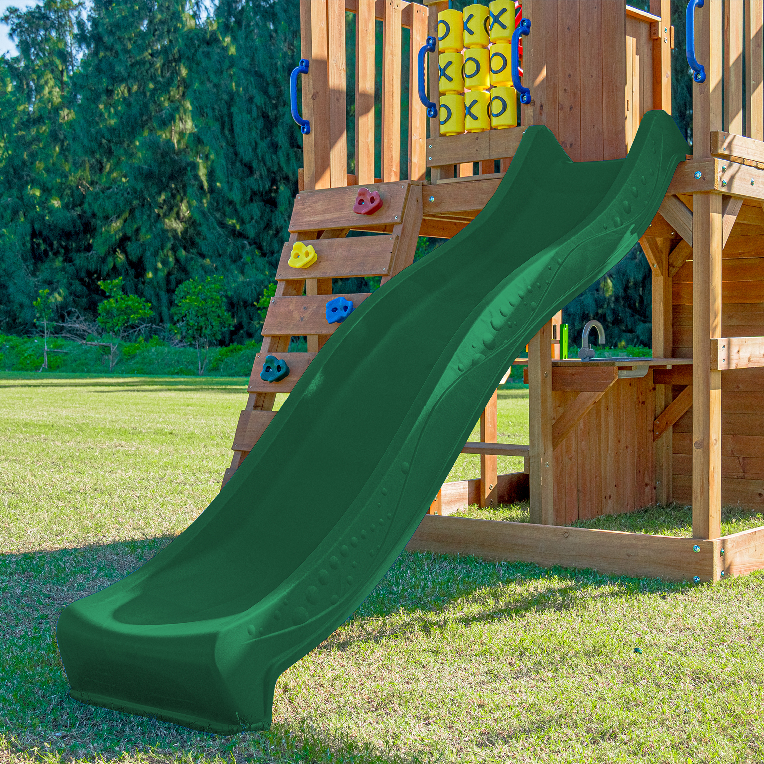 AXI Jack Climbing Frame with Double Swing and Trapeze – Green Slide