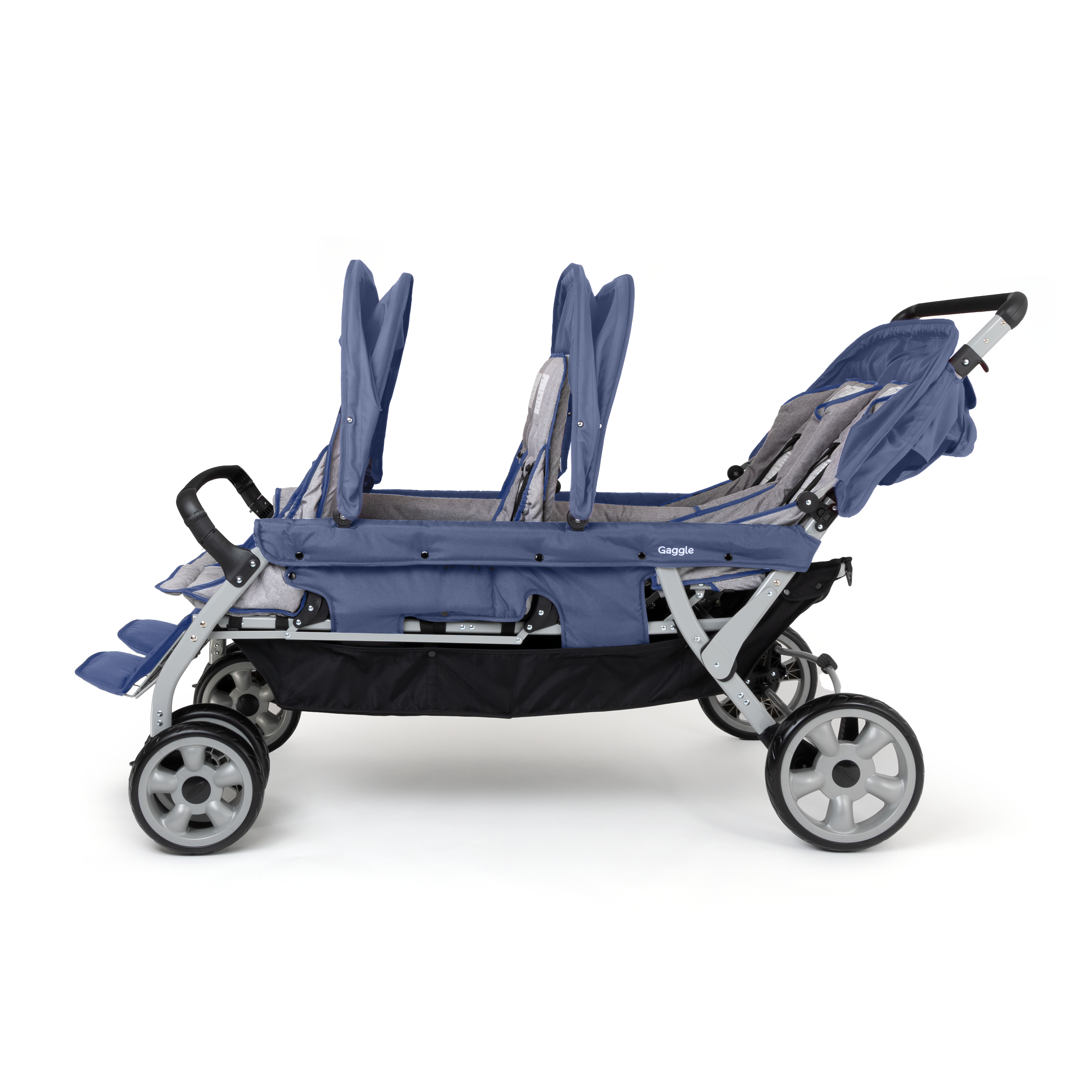 Gaggle Jamboree Folding Stroller for 6 children - Blue-0849801000105 Gaggle Jamboree Folding Stroller for 6 children - Blue