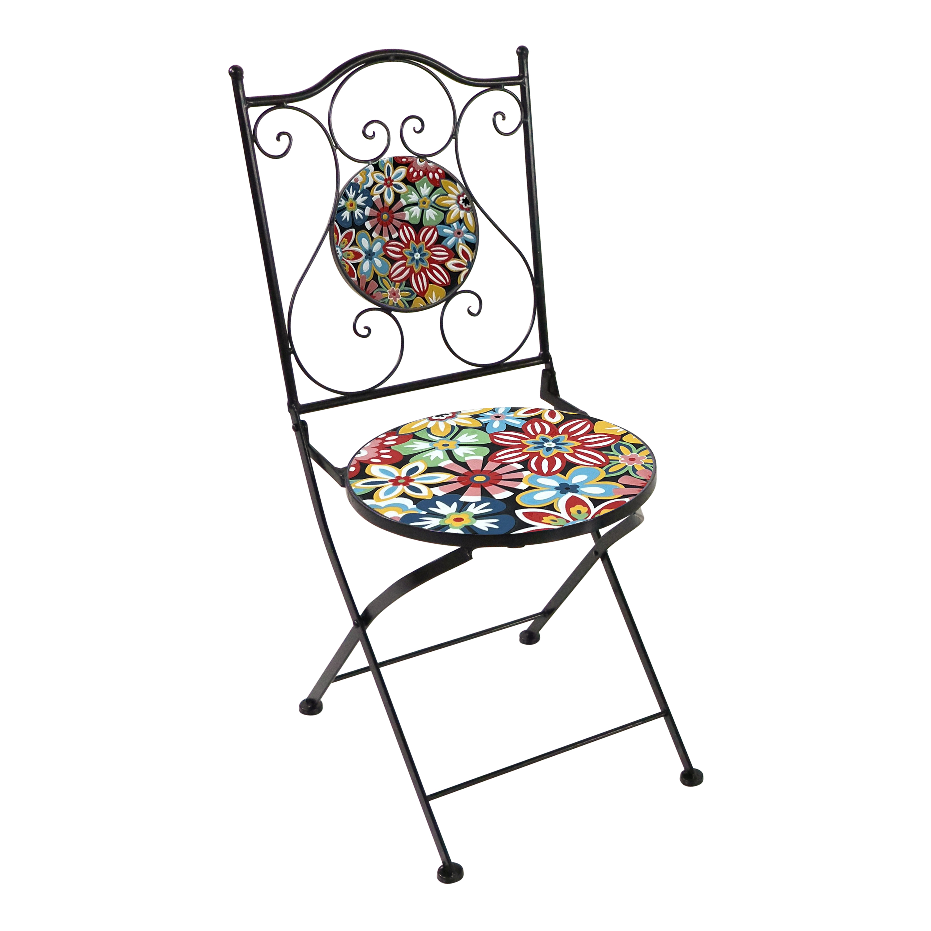 AXI Amélie Bistro Chairs Foldable Fiesta Flower – Set 2 pieces