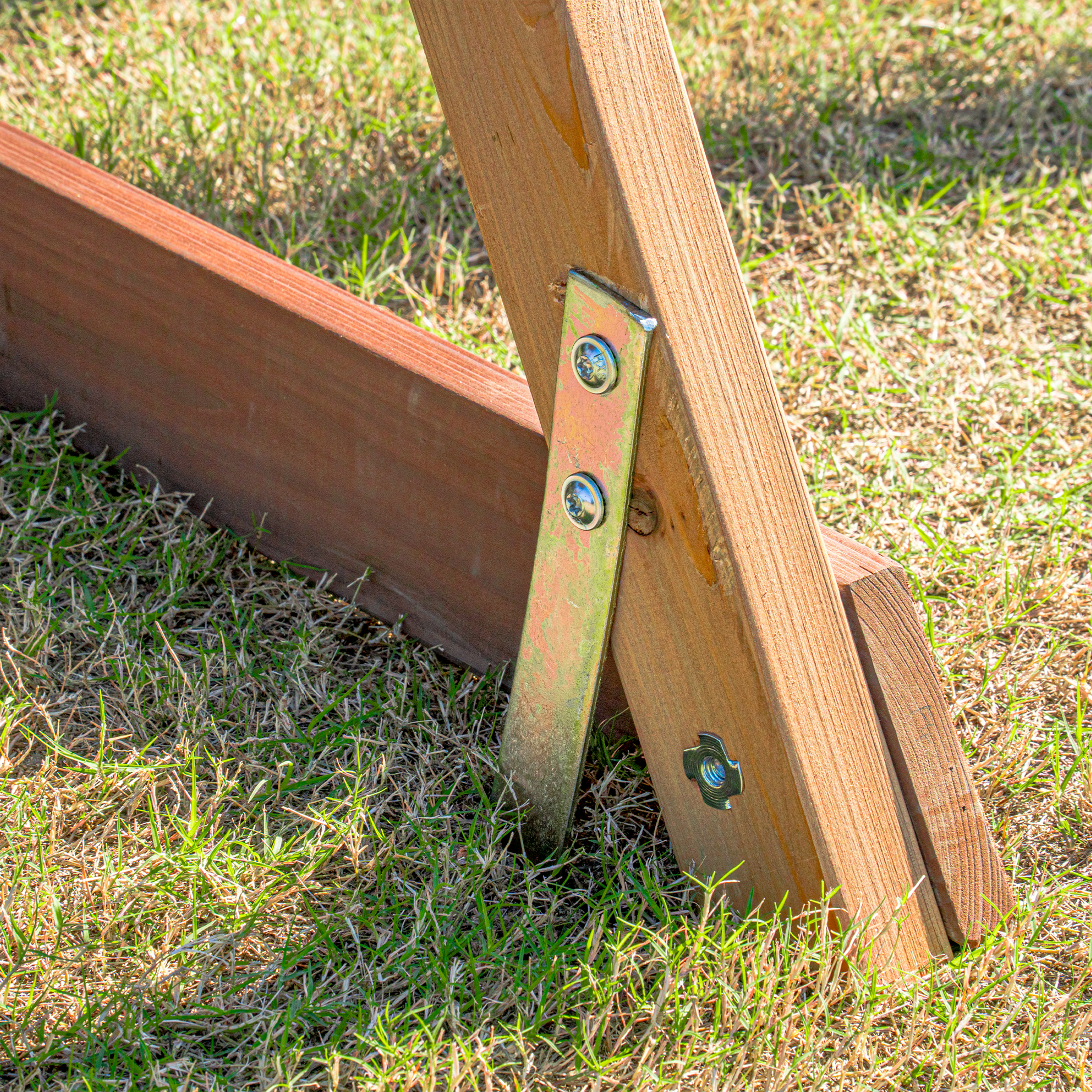 AXI Mia Climbing Frame with Double Swing Set – Red Slide