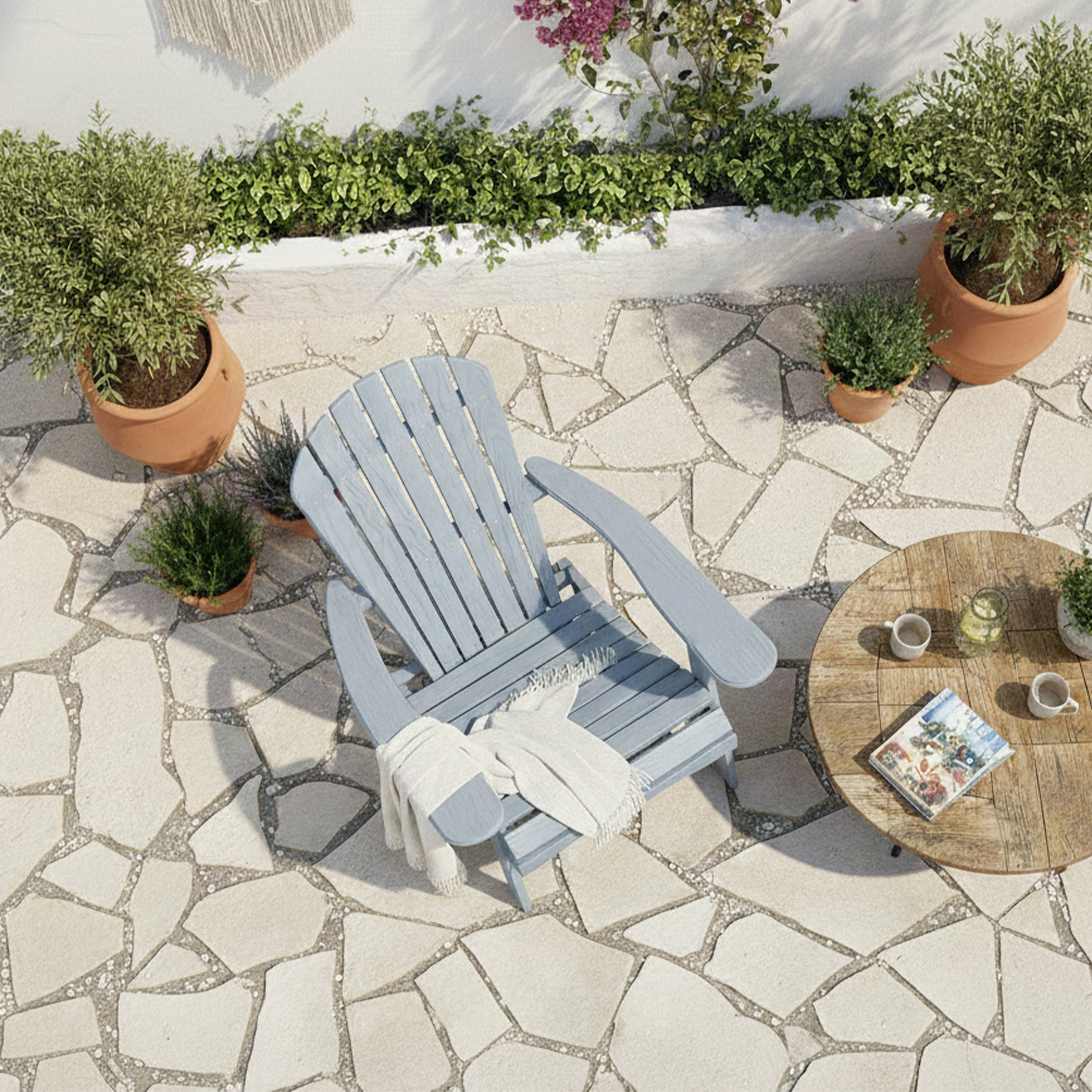 AXI Rosalie Folding Adirondack Chair Grey