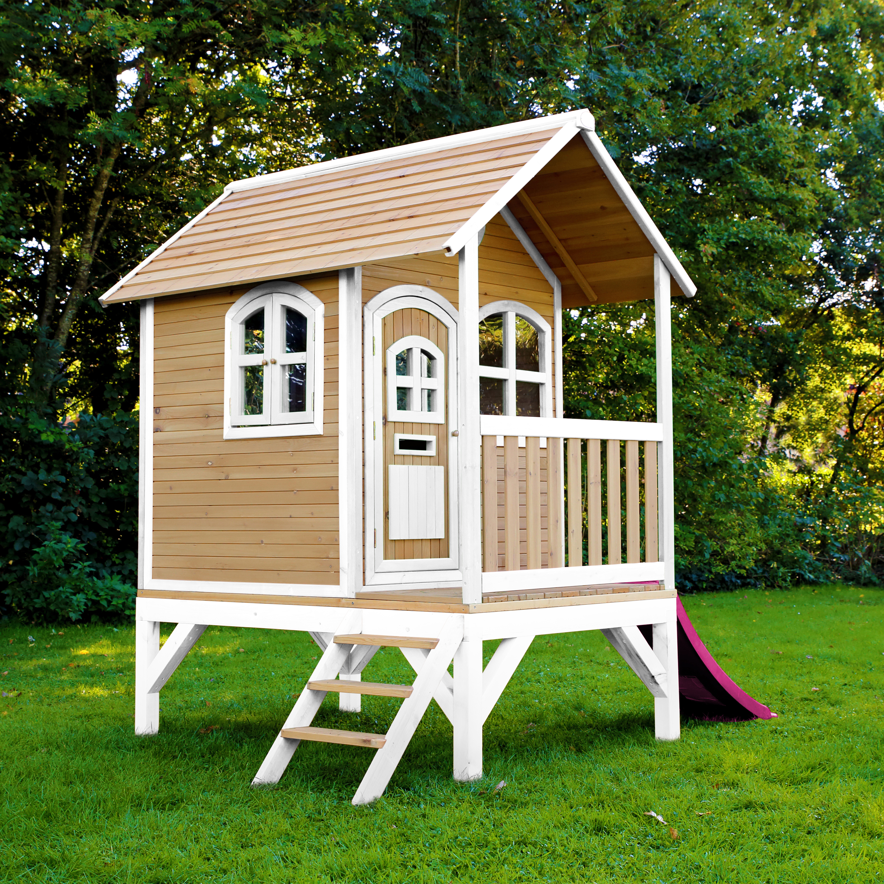 AXI Tom Playhouse Brown/White - Purple Slide