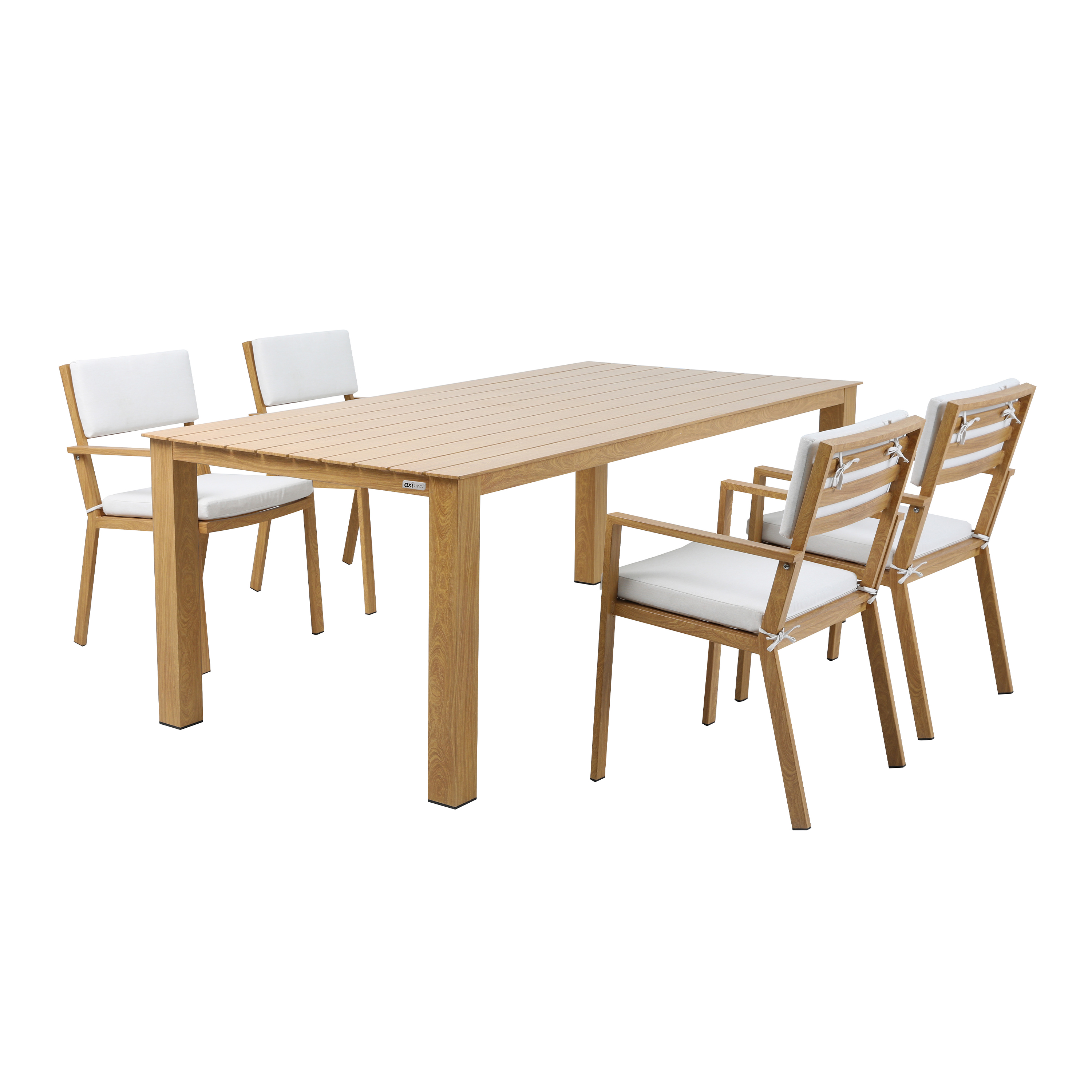 AXI Jada Garden set with 6 Chairs Wood-look/beige