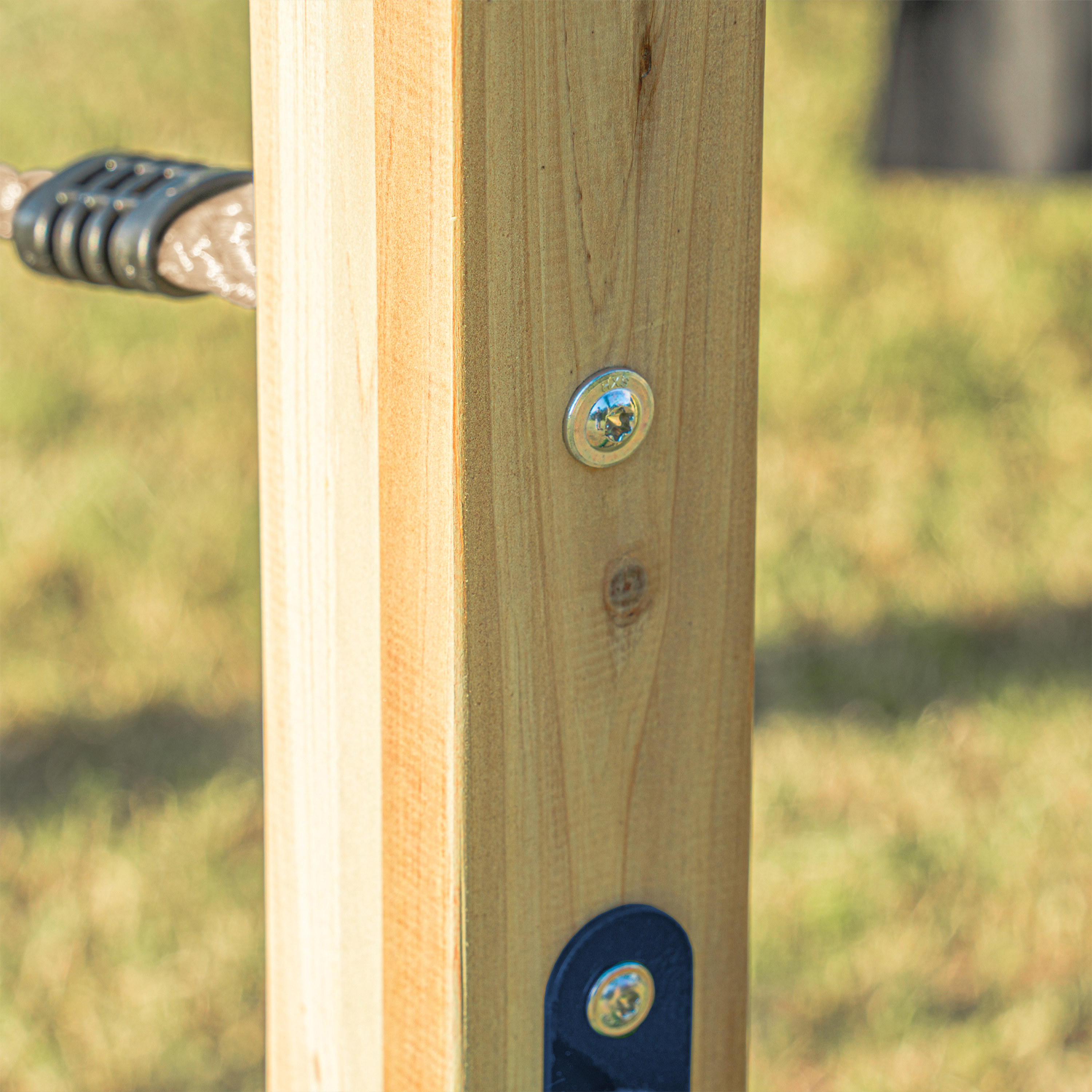 AXI Boris Wooden Playcentre with Swings. Trapeze. Climbing Nets and Monkey Bars – White Slide