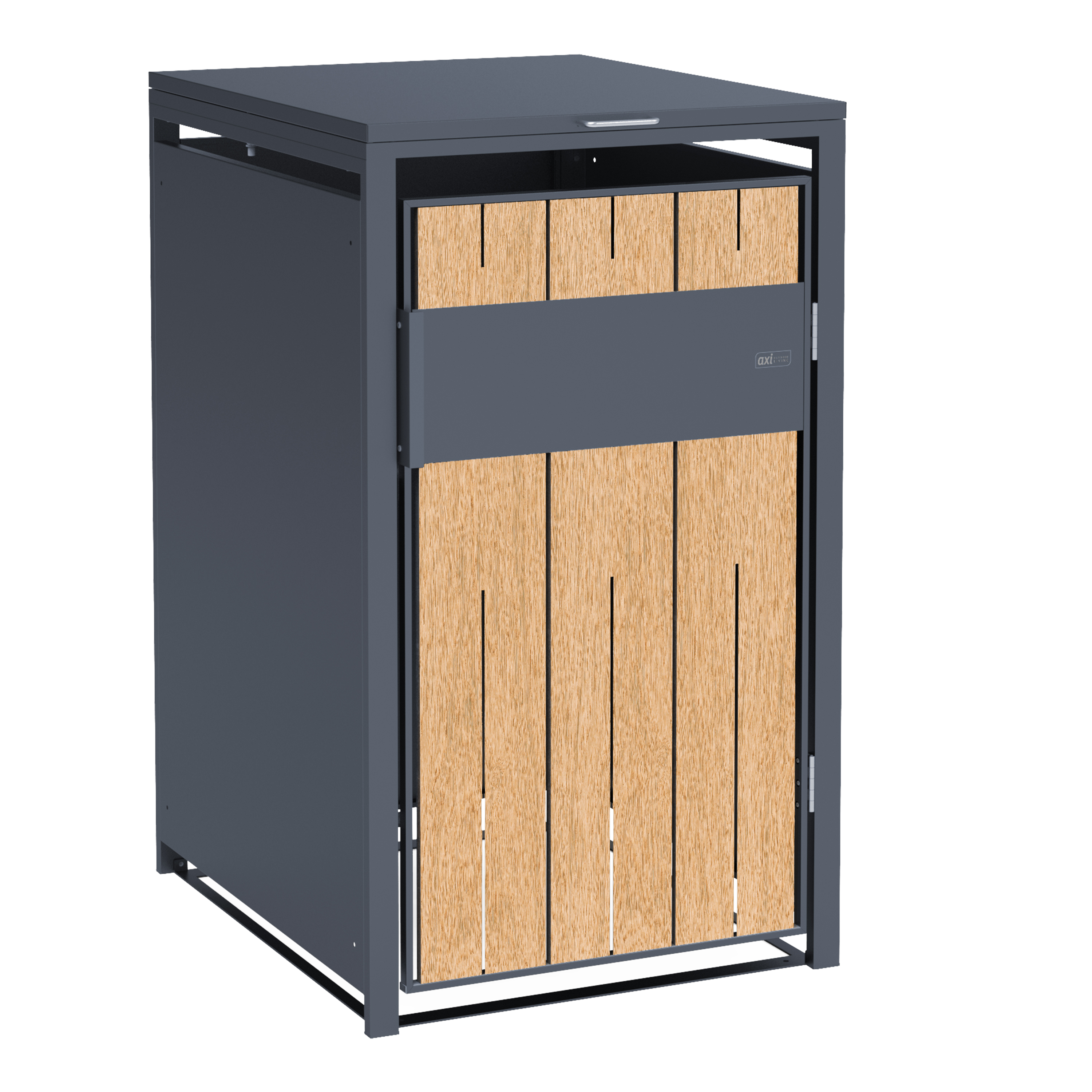 AXI Luke Metal Garbage Bin Shed - 1 Garbage Bin