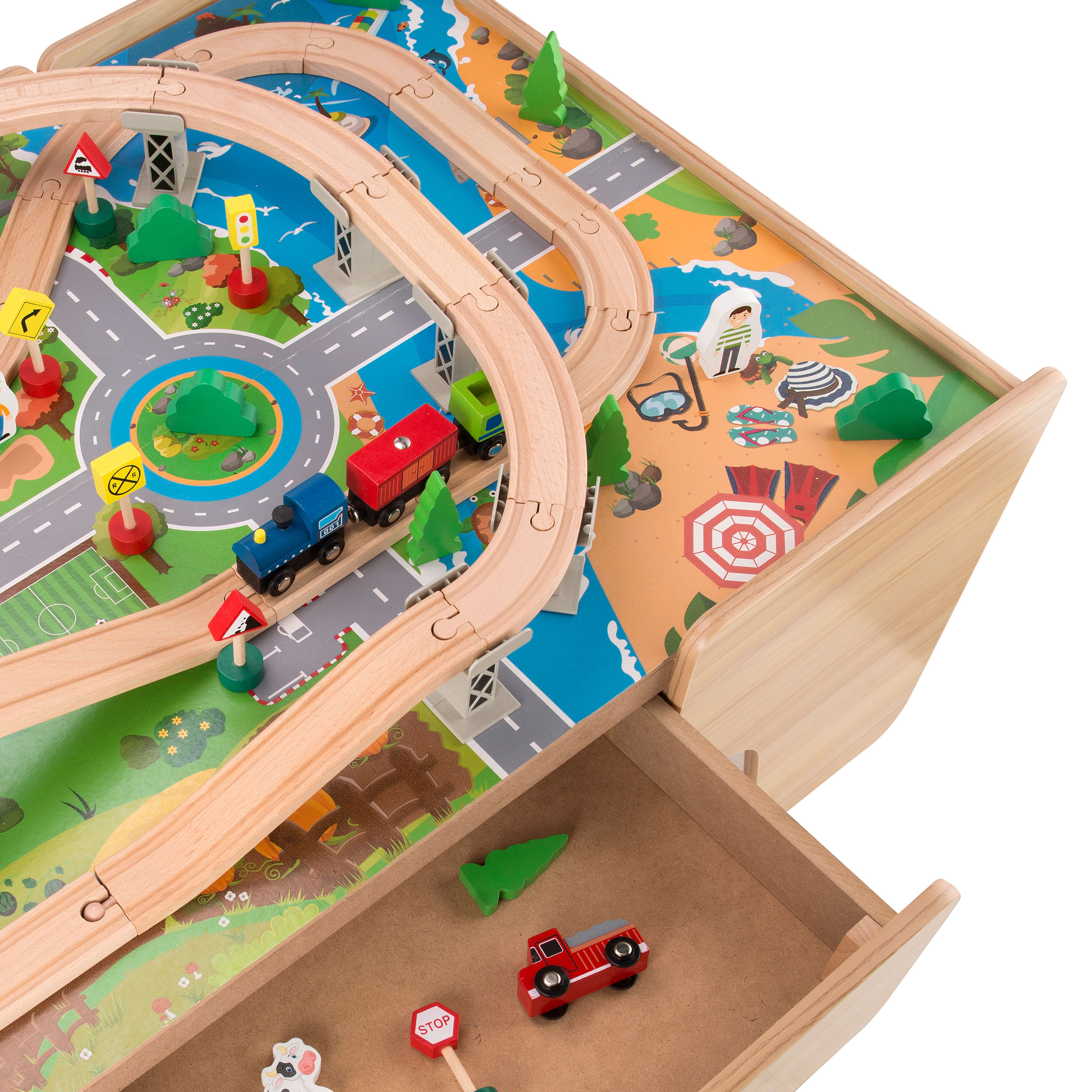 Sunny Tim Wooden Train Activity Table
