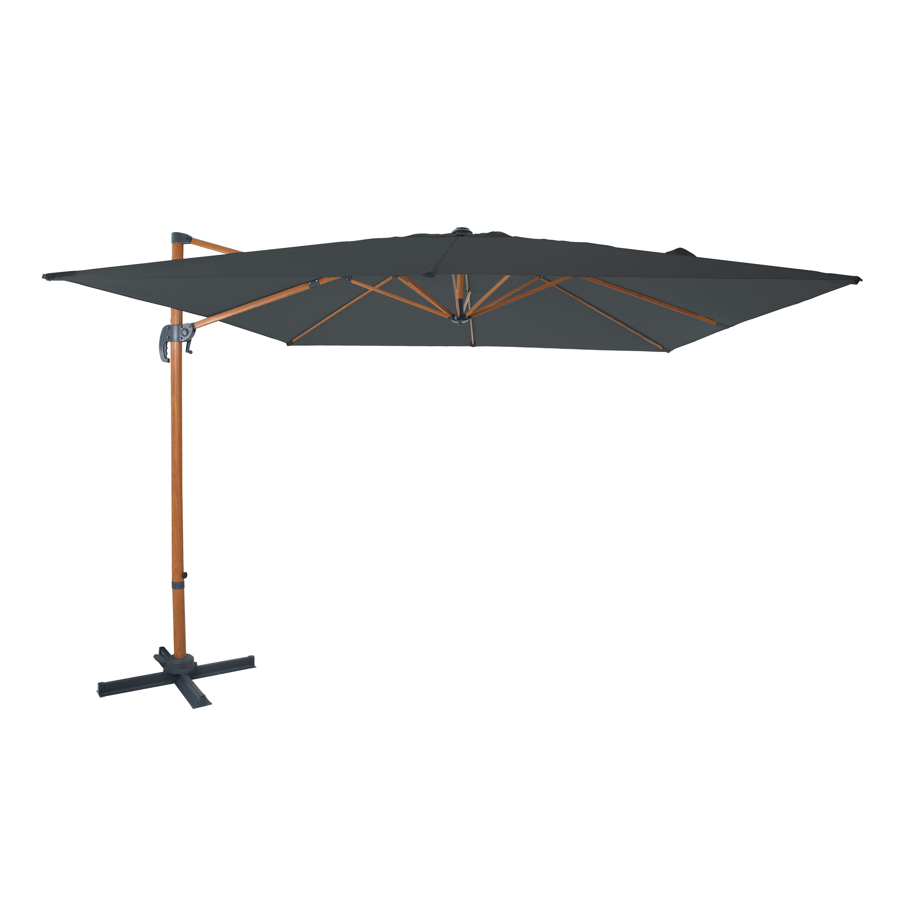 AXI Nima Floating Parasol 300x300 Wood-look/Grey 