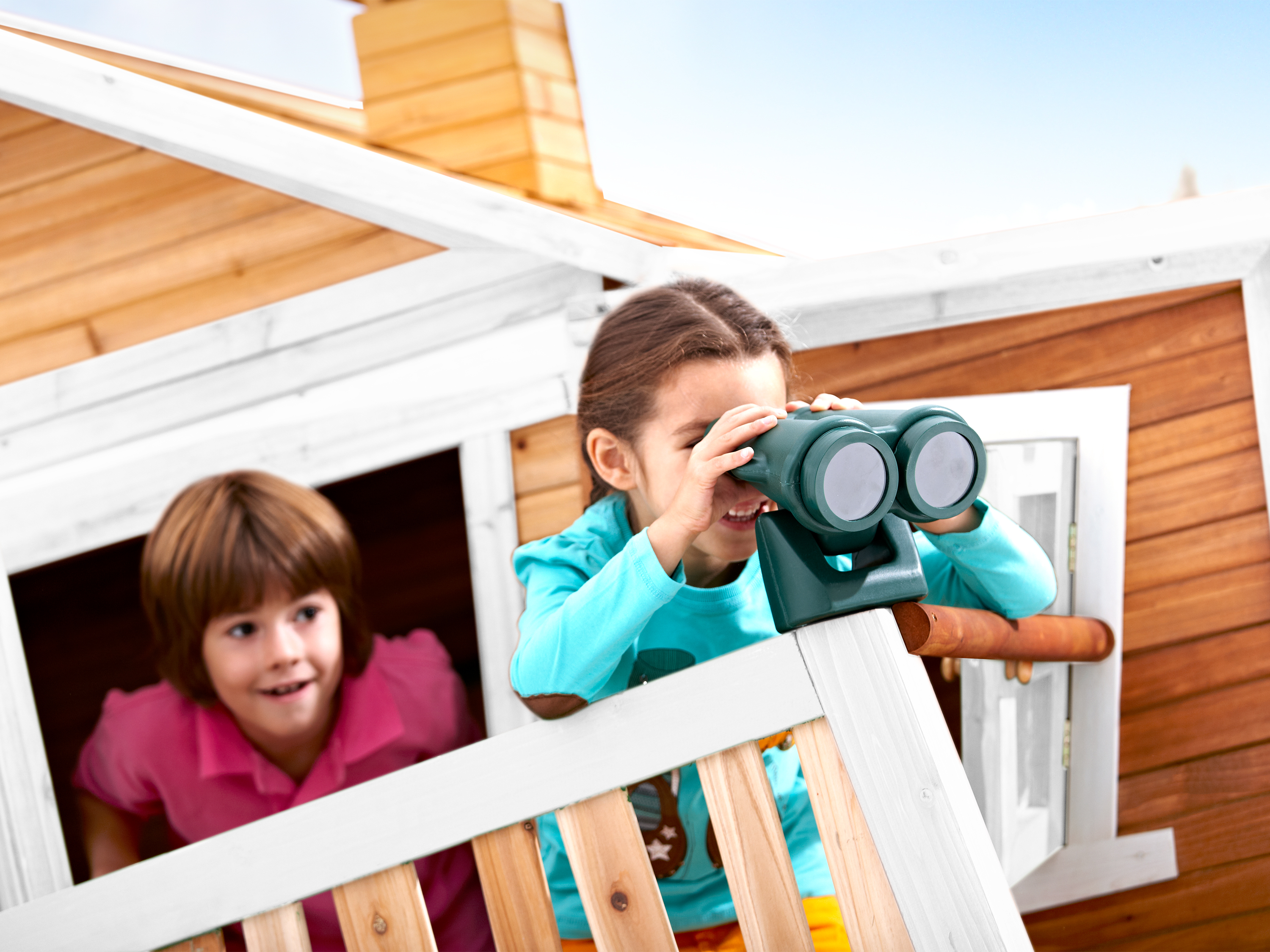 AXI Max Playhouse Brown/White - Purple Slide