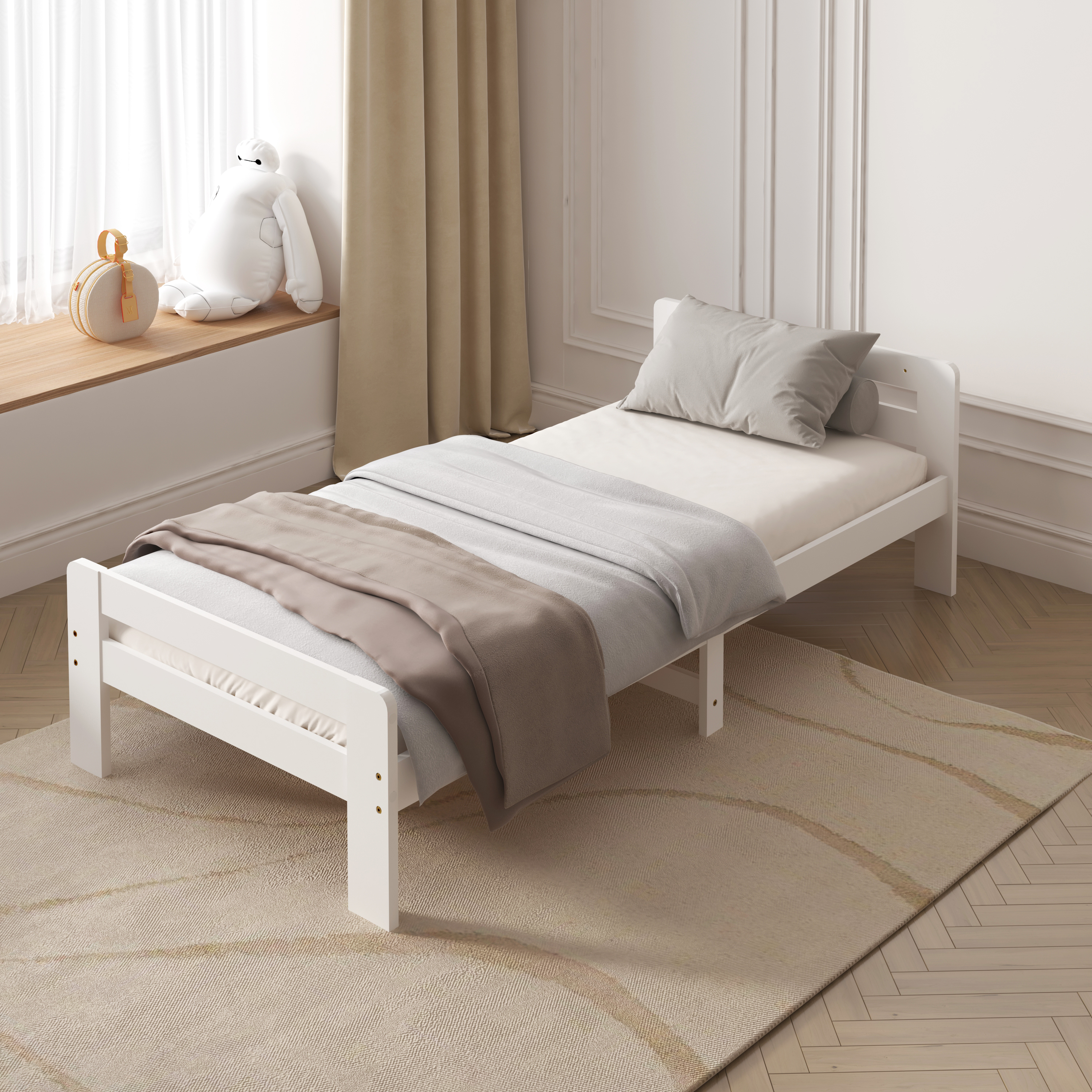 Sunny Olla Kids Bed White – With Mattress-8720365069468 Sunny Olla Kids Bed White – With Mattress