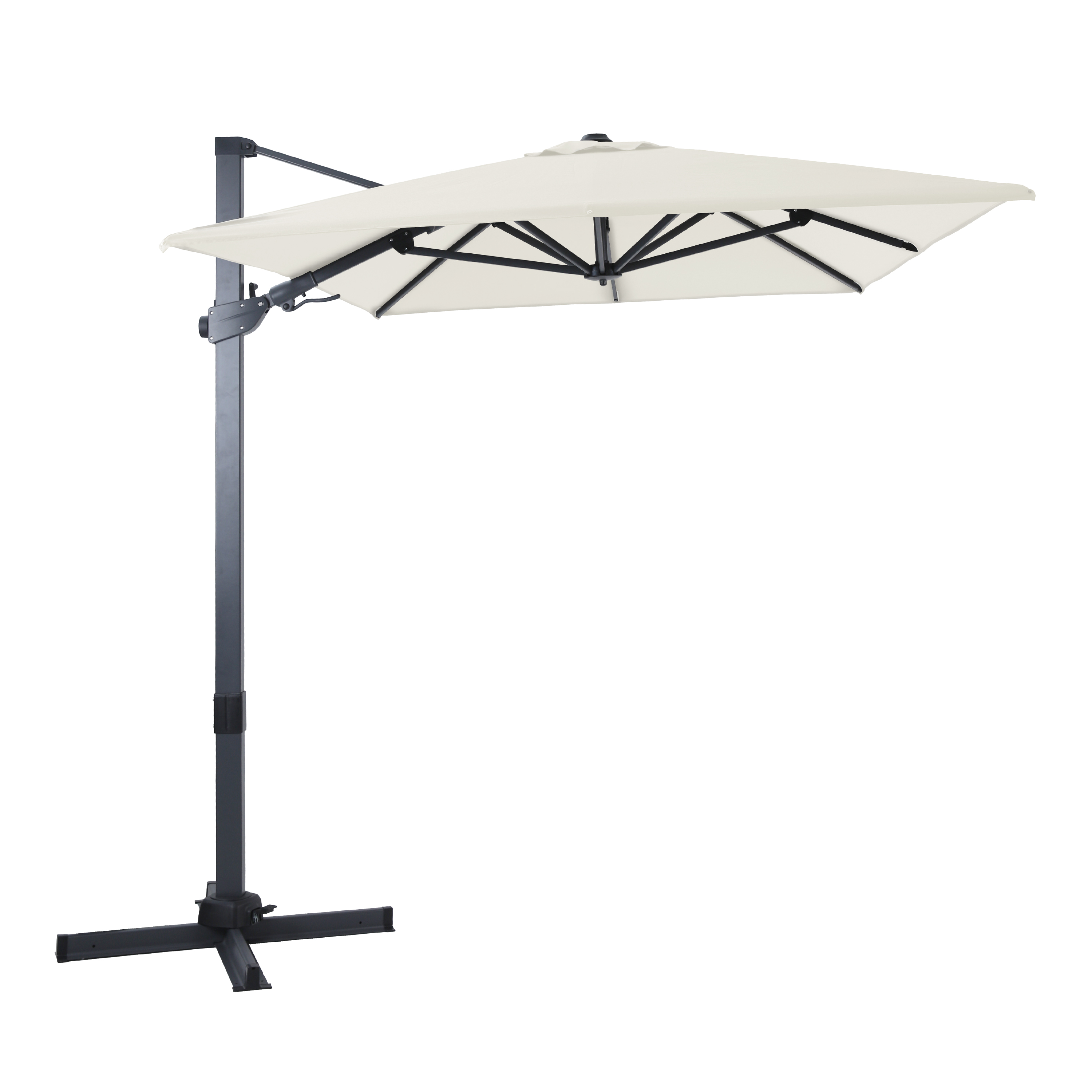 AXI Milad Premium Cantilever Parasol 200x300cm - Grey/Beige