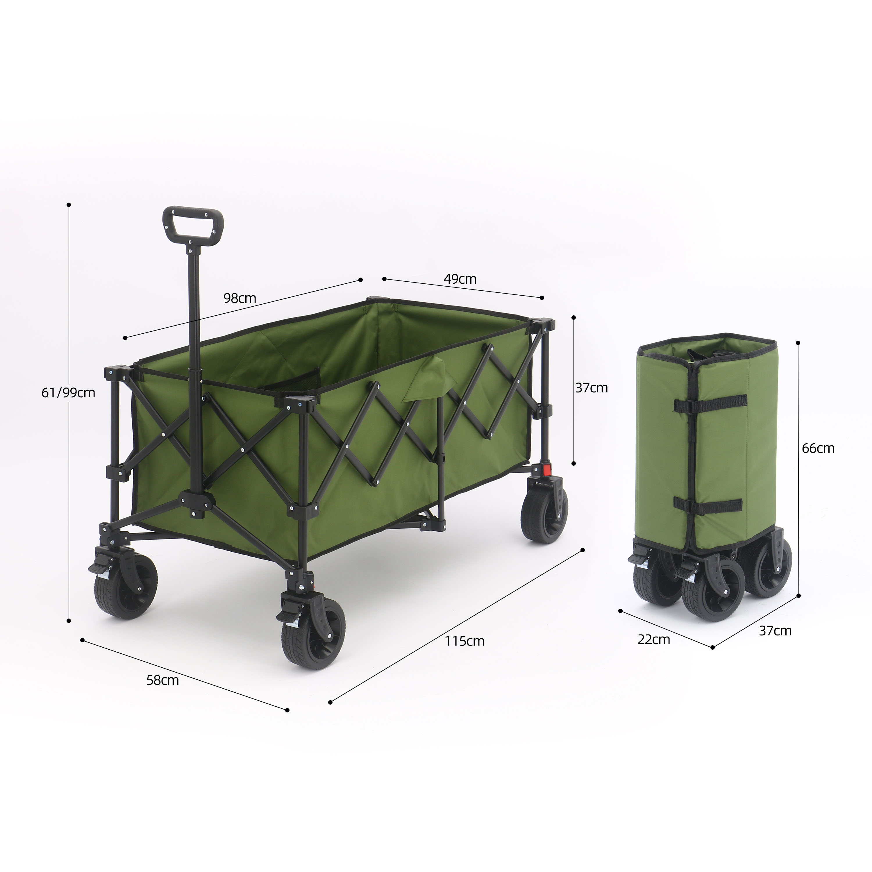 AXI SB141 Foldable Beach Wagon - Green