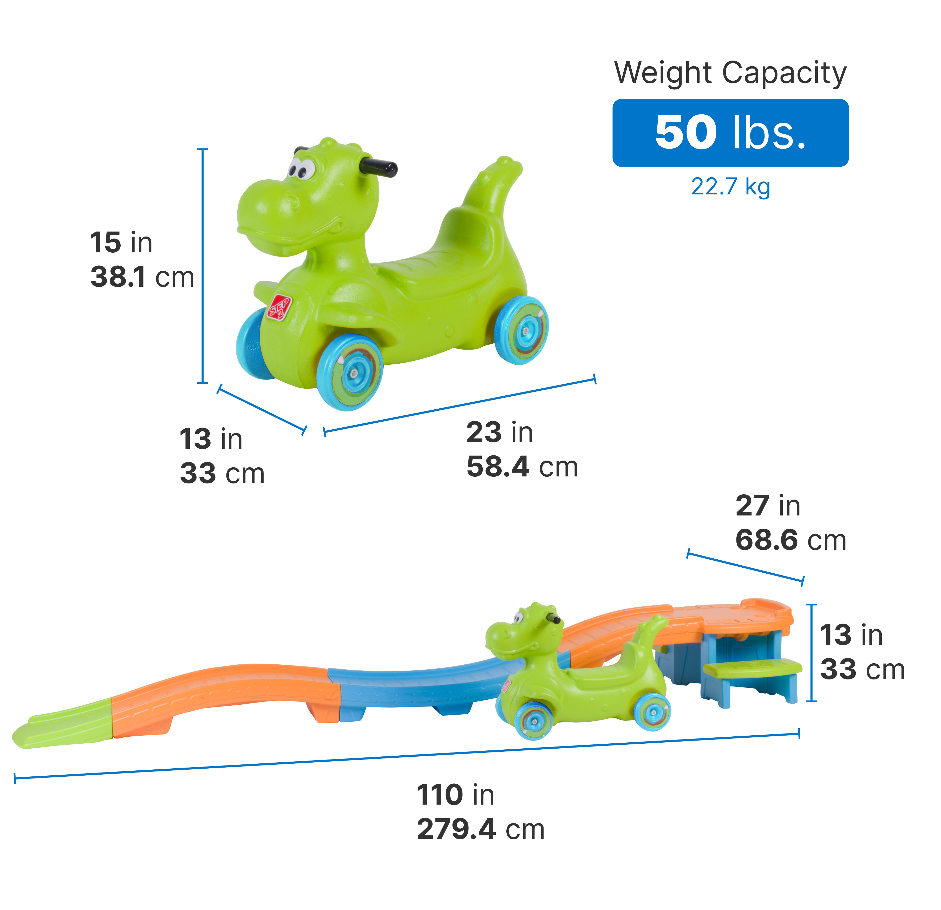 Step 2 Dino Dash Up & Down Roller Coaster