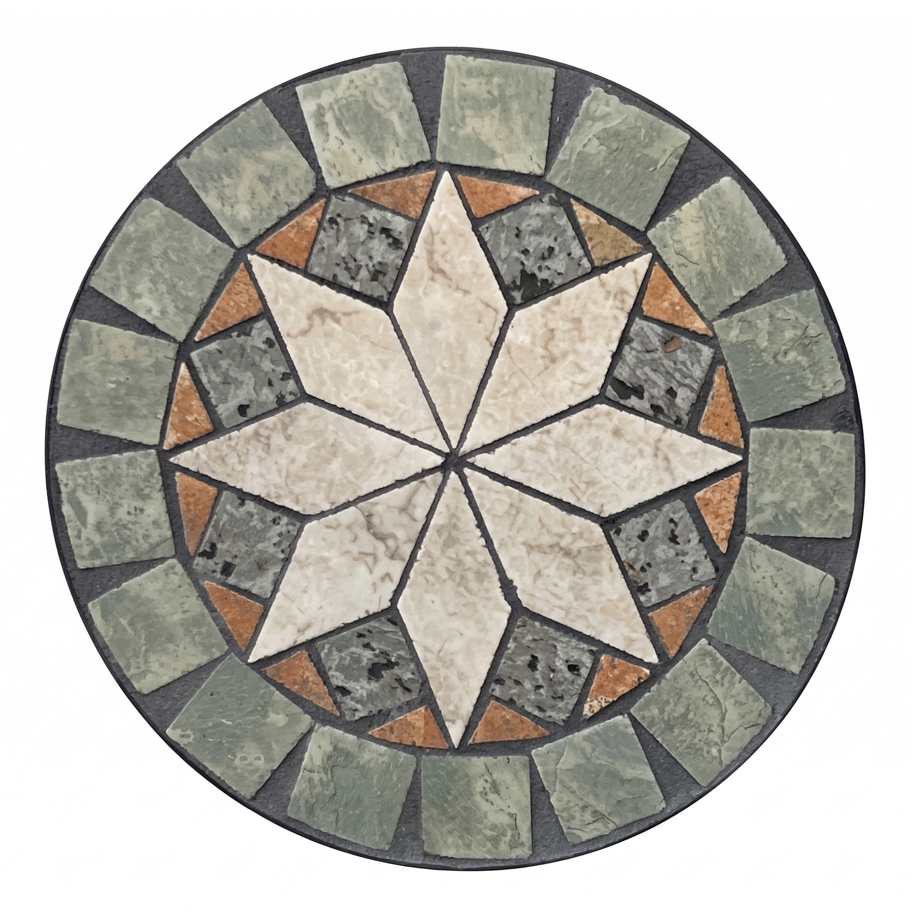 AXI Margot Mosaic Garden Bench Star – Grey/Brown