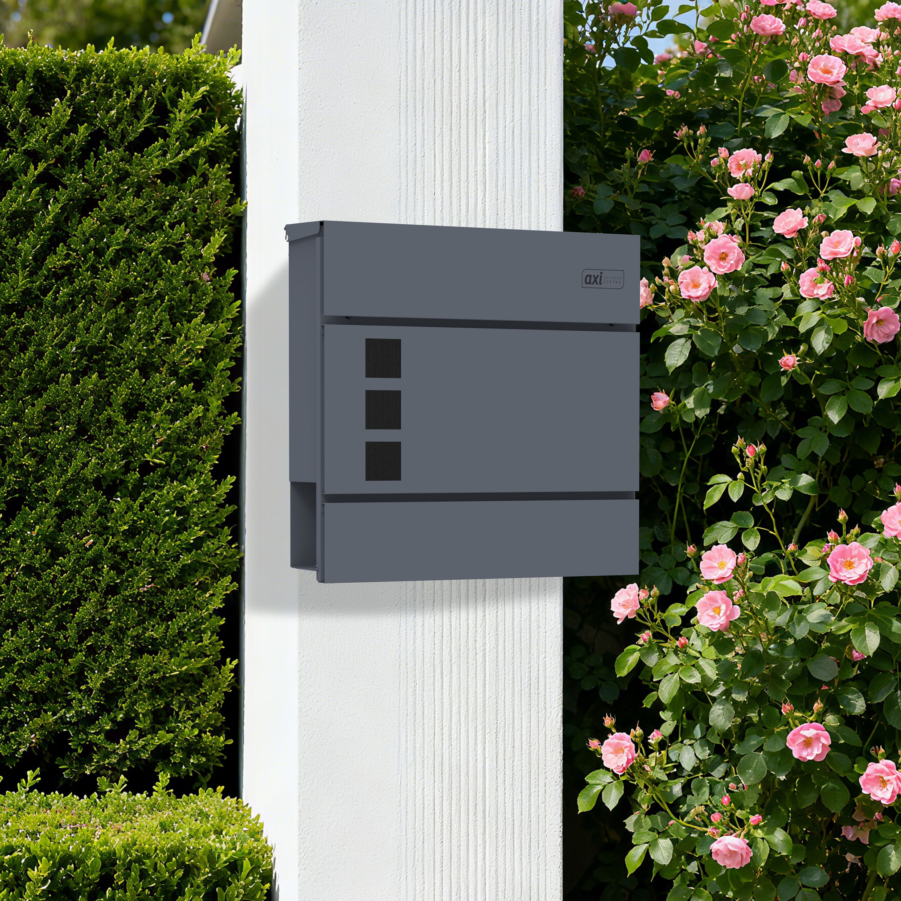 AXI Jonas Metal Letterbox Anthracite