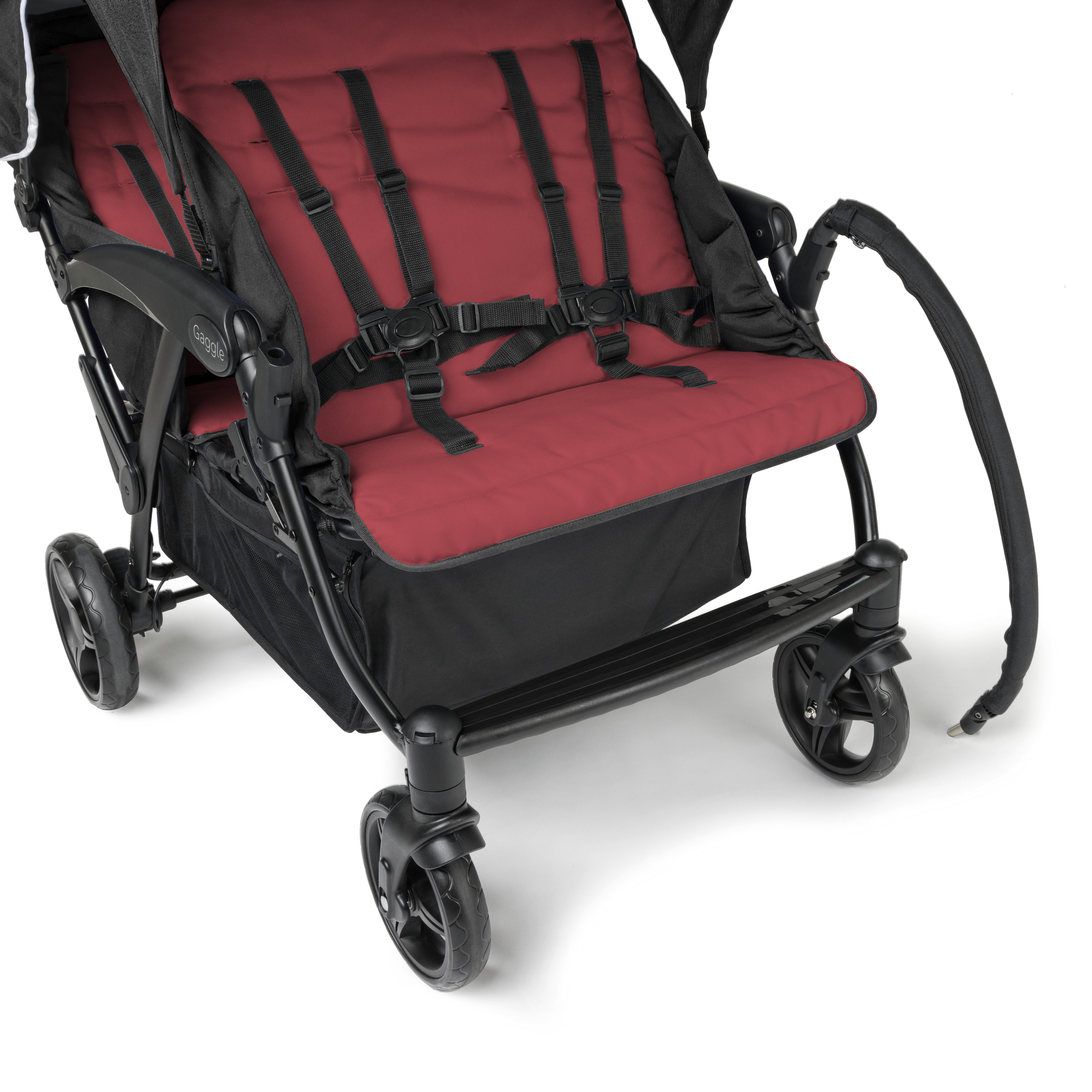 Gaggle Odyssey 4x4 Quad Stroller for 4 Children - Red/Black-0849801013549 Gaggle Odyssey 4x4 Quad Stroller for 4 Children - Red/Black