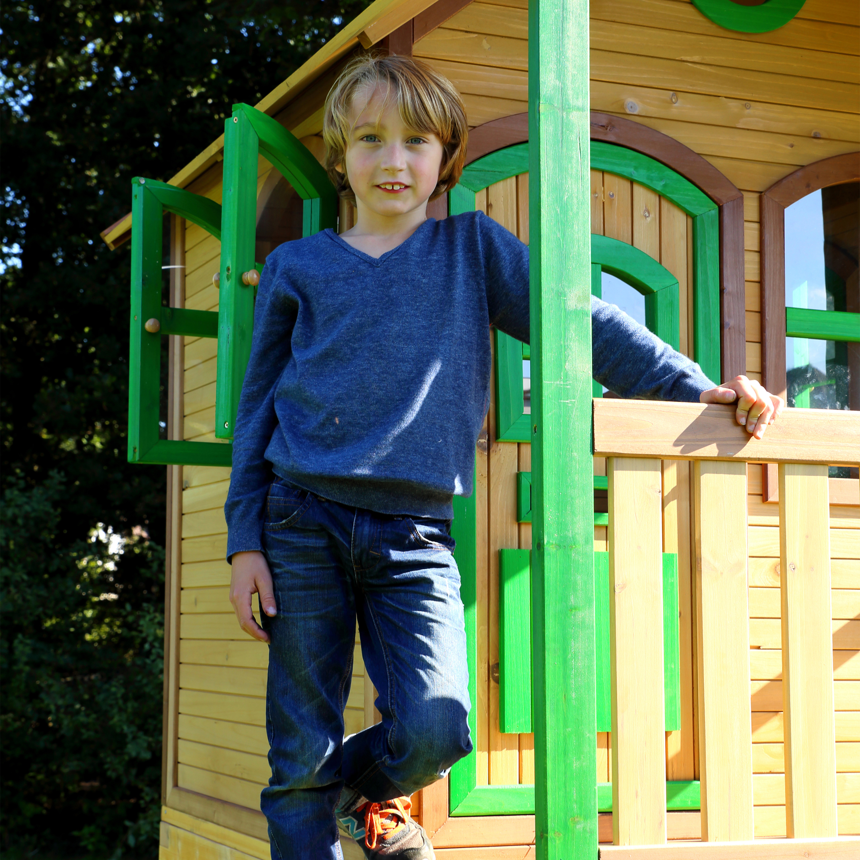 AXI Romy Playhouse Brown/Green - Green Slide