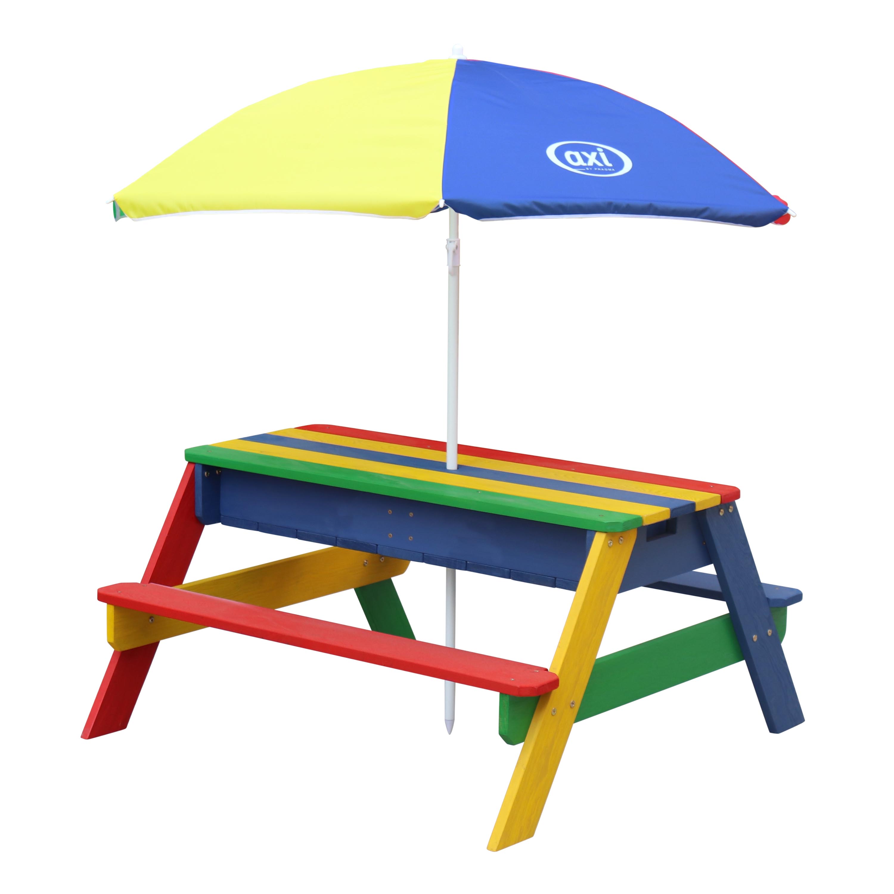 AXI Nick Sand & Water Picnic Table Rainbow - Umbrella Rainbow