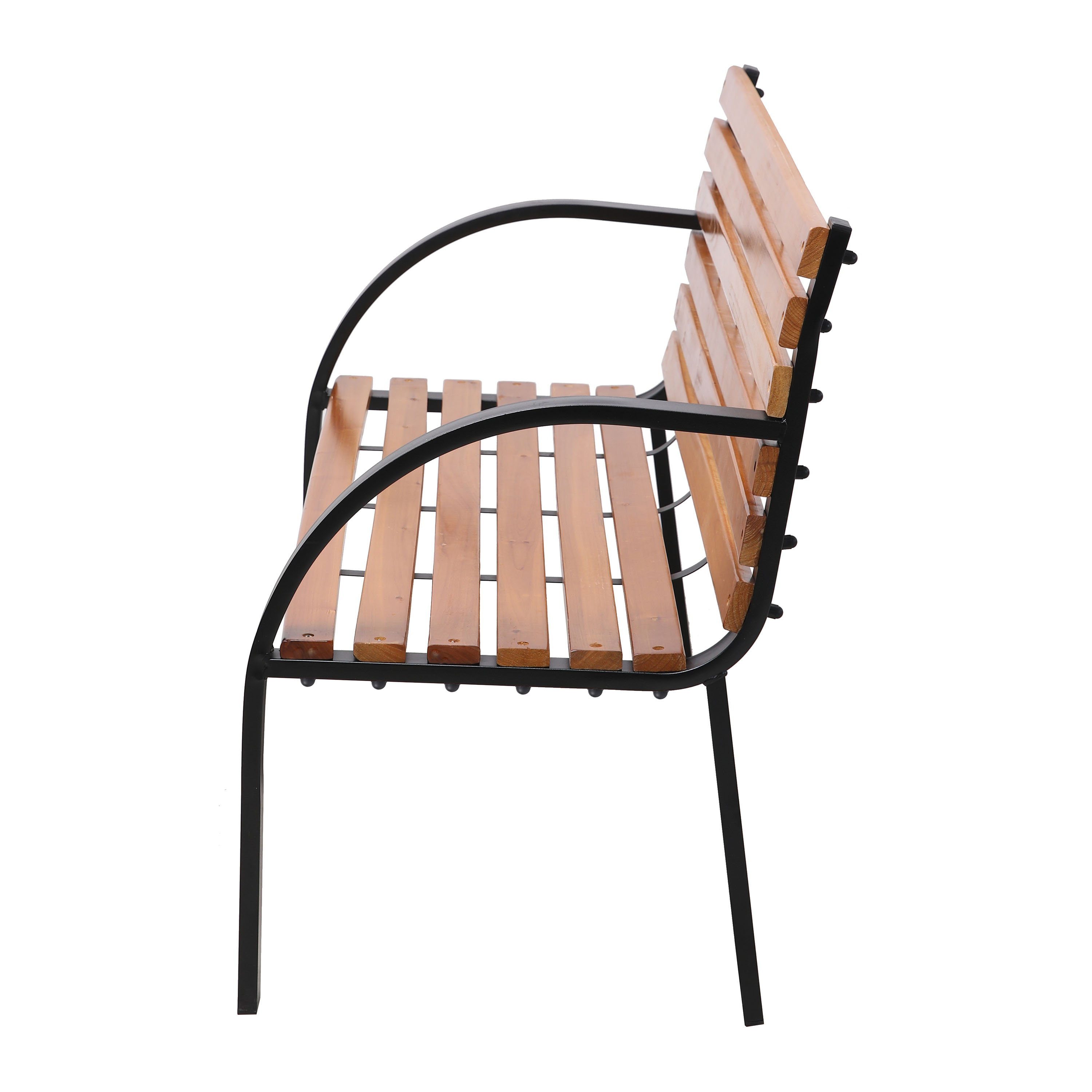 AXI Otis houten Tuinbank met matzwart stalen frame