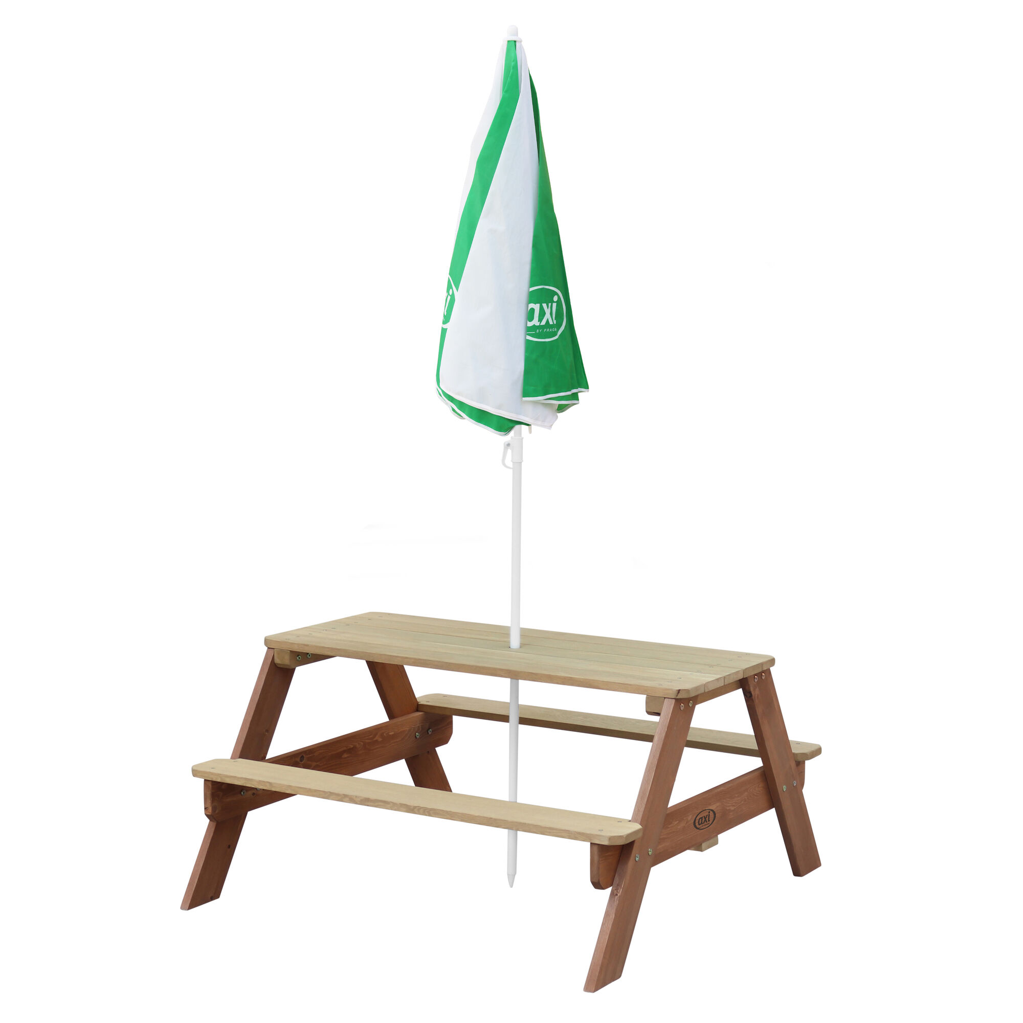 AXI Parasol Parasol âŒ€125 cm Groen/wit