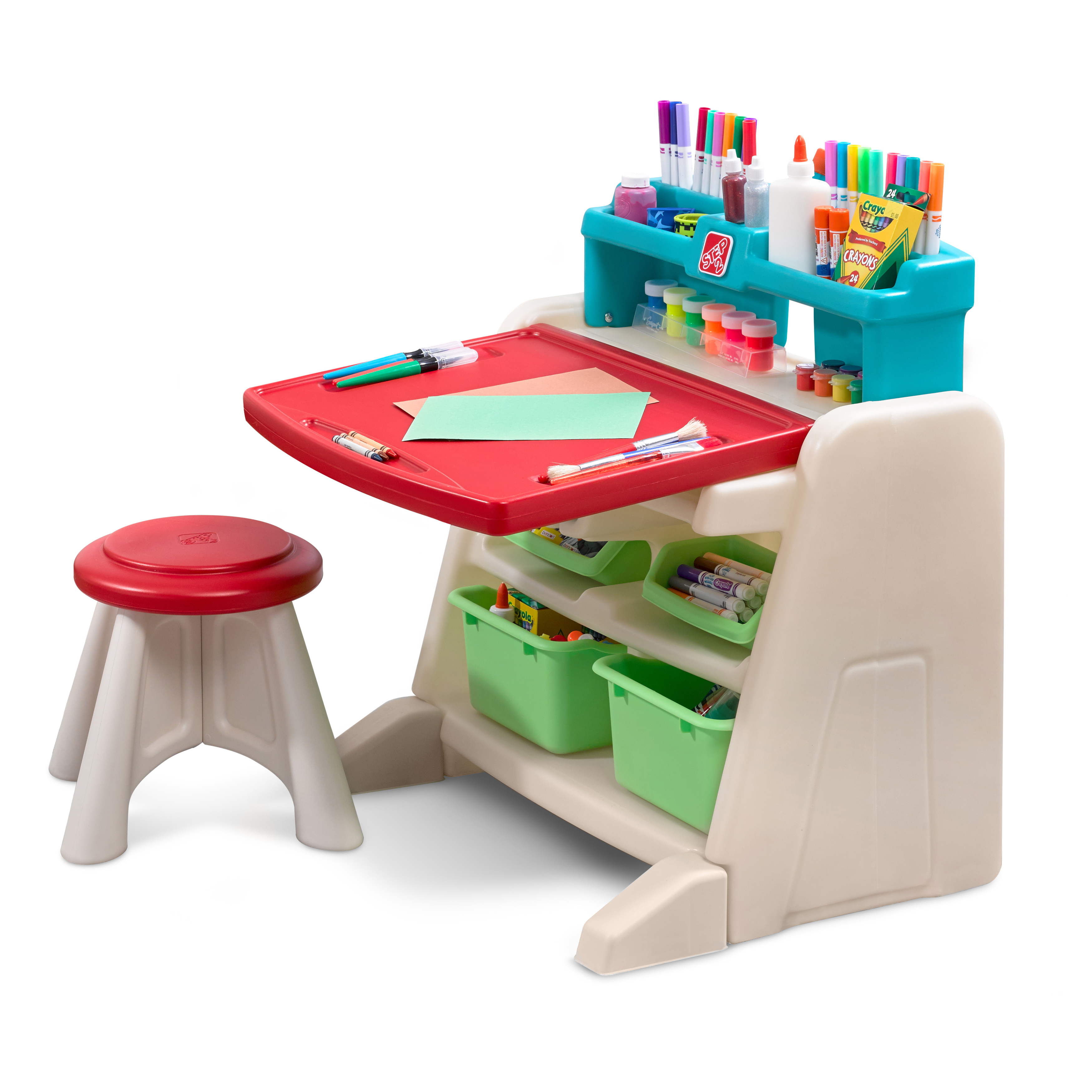 Step2 Flip & Doodle Easel Desk With Stool