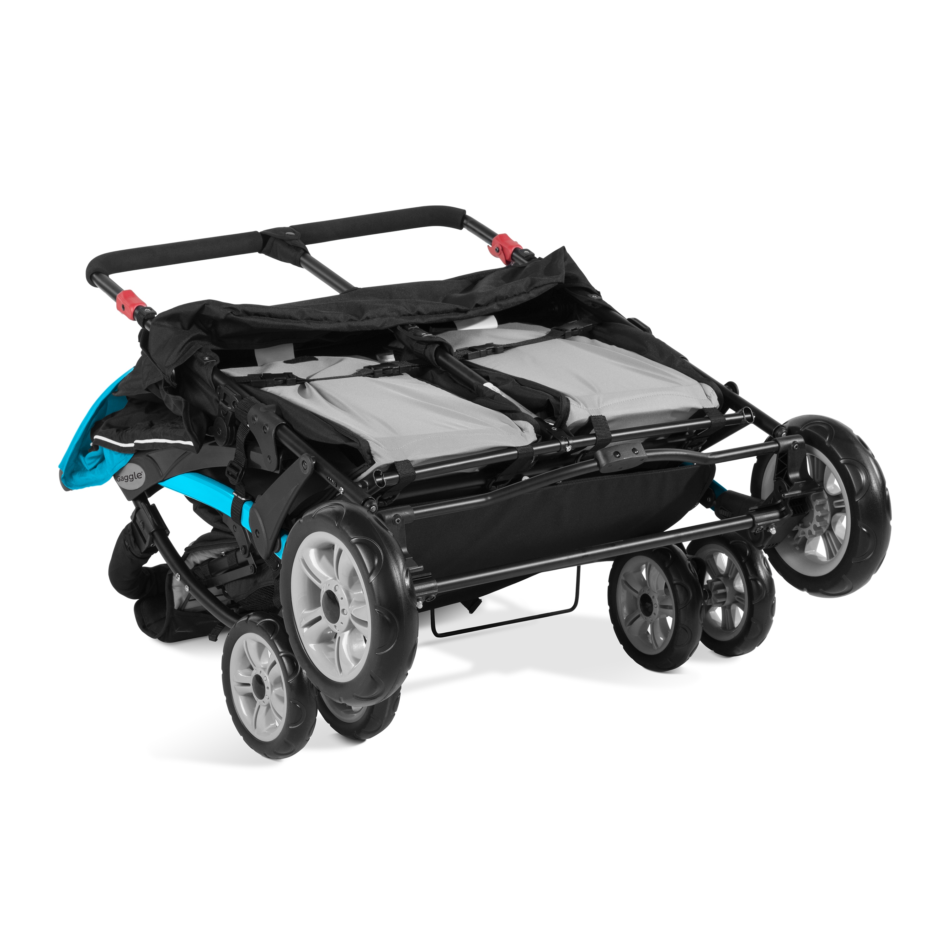 Gaggle Odyssey 4x4 Quad Stroller for 4 Children - Turquoise-0849801011743 Gaggle Odyssey 4x4 Quad Stroller for 4 Children - Turquoise