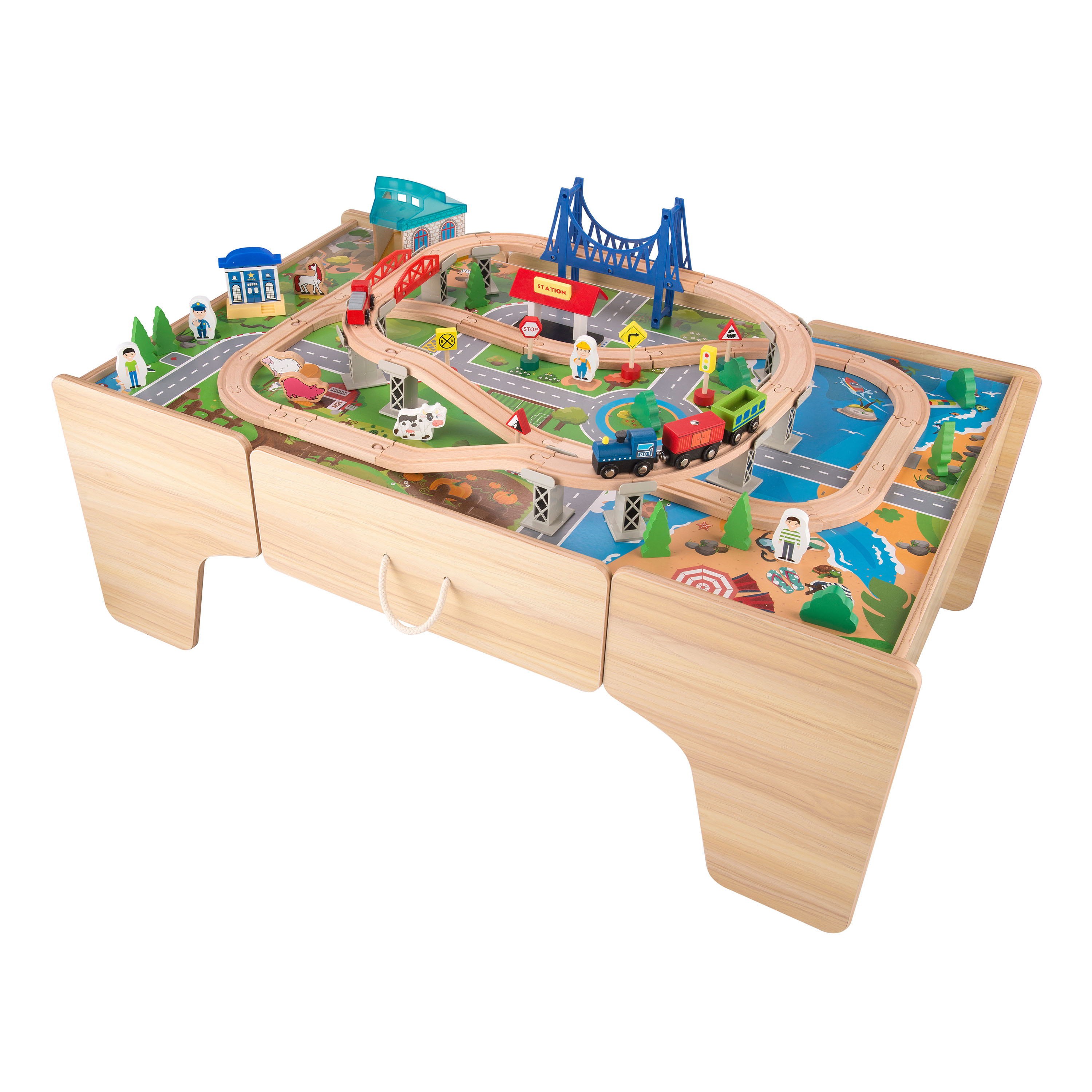 Sunny Tim Wooden Train Activity Table