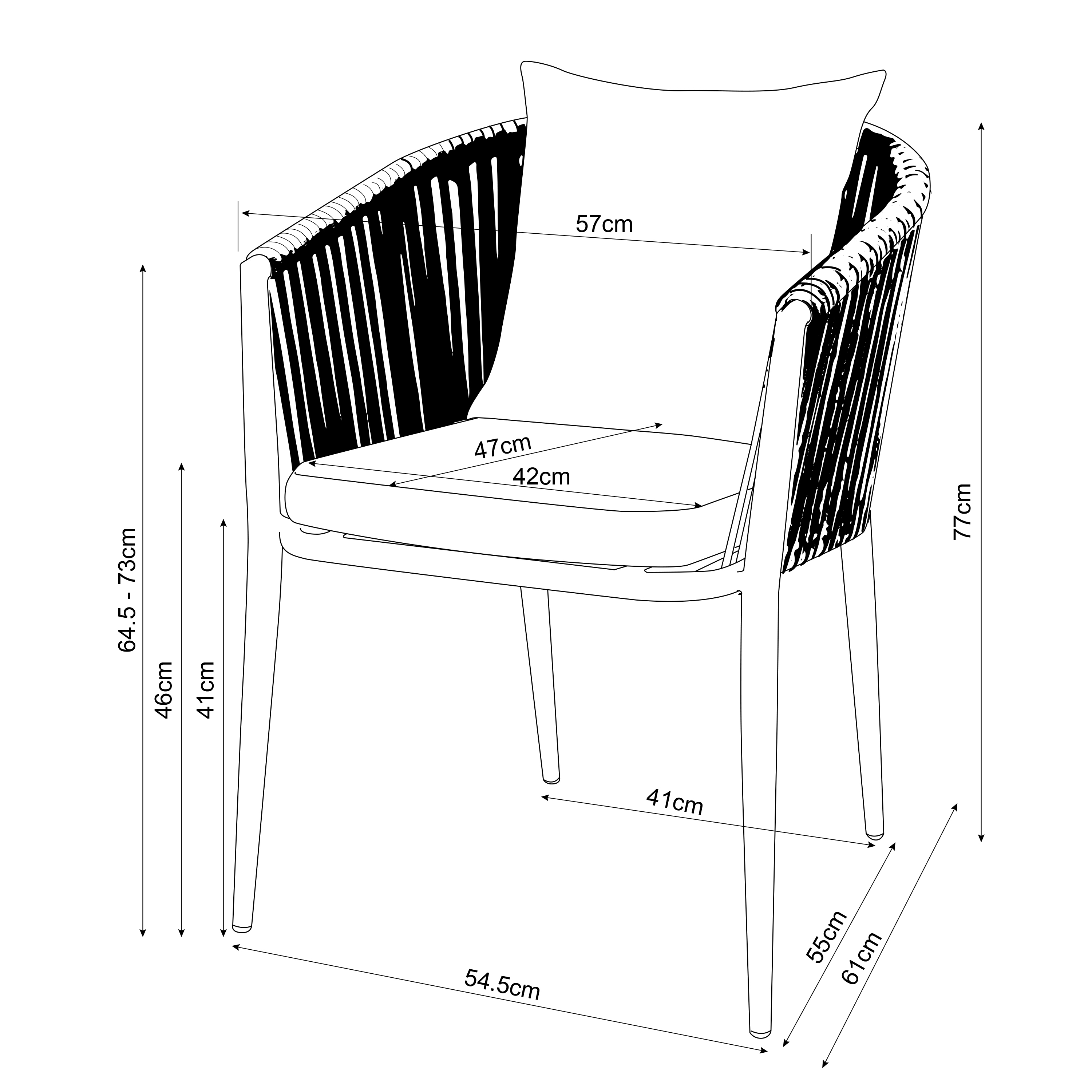 AXI Faye Chairs Beige – Set 4 pieces
