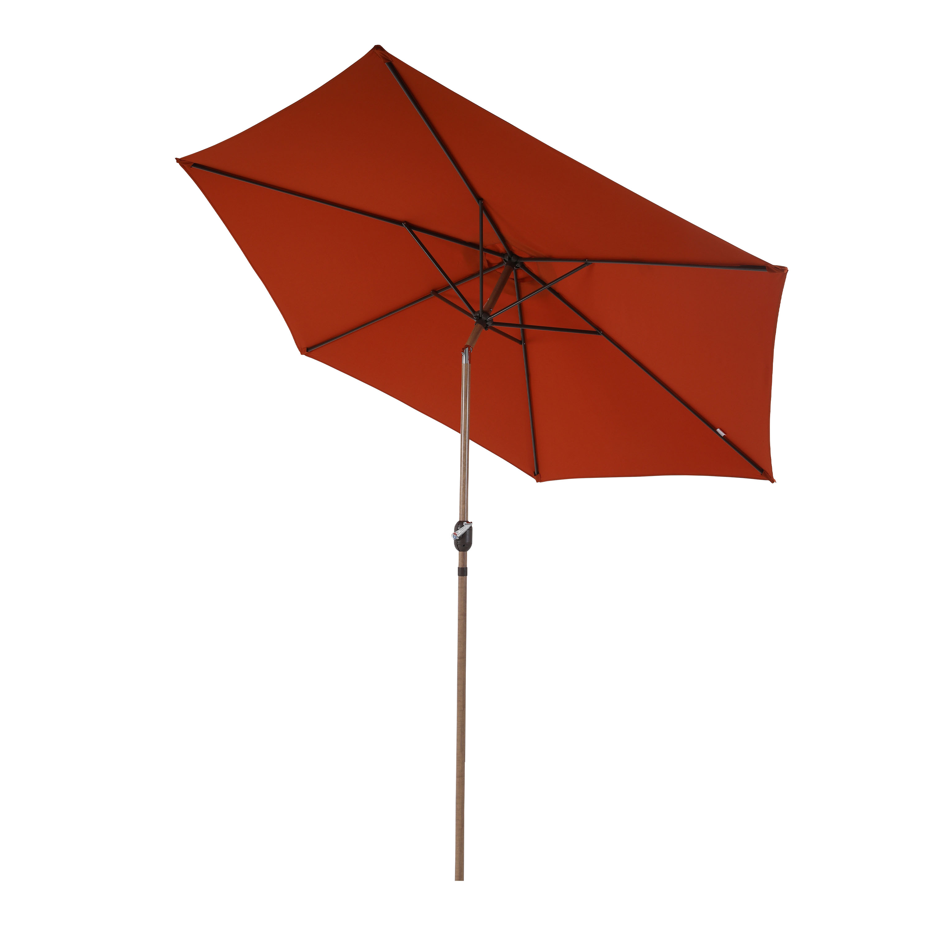 AXI Noor Centre Pole Parasol Ø 300cm Oak-look/Terracotta