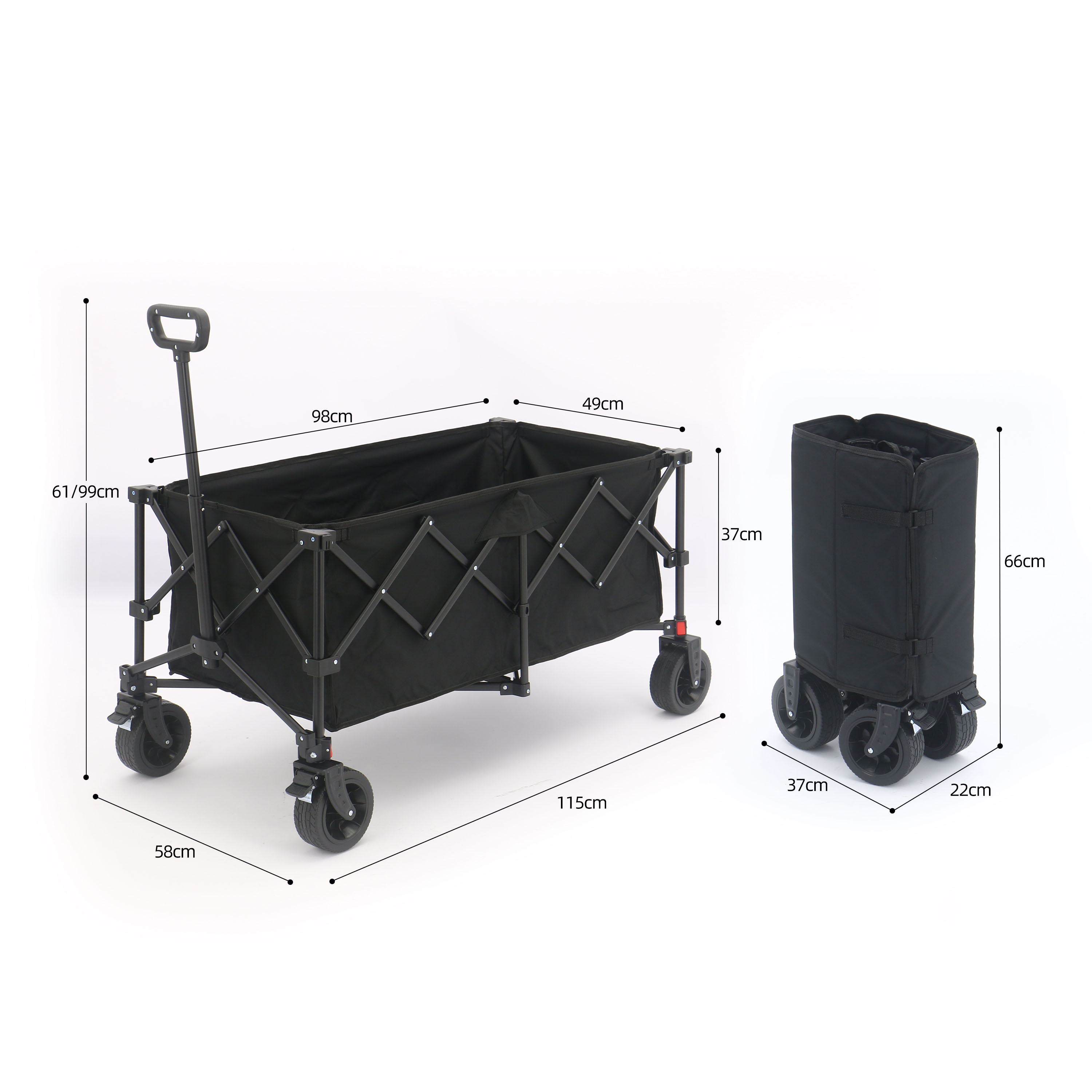 AXI SB141 Foldable Beach Wagon - Black