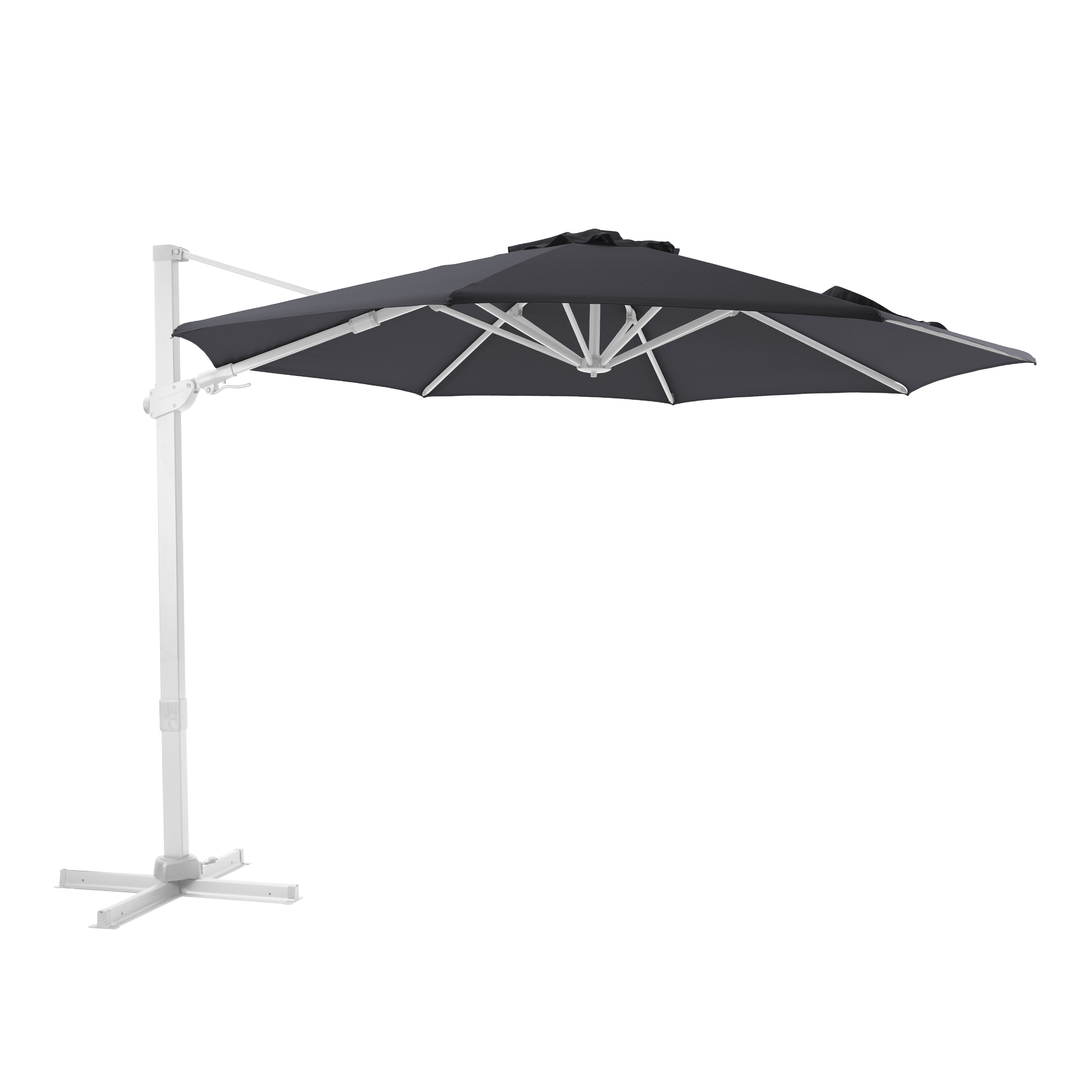 AXI Cyrus Premium Zweefparasol Ã˜ 300cm Wit/grijs 