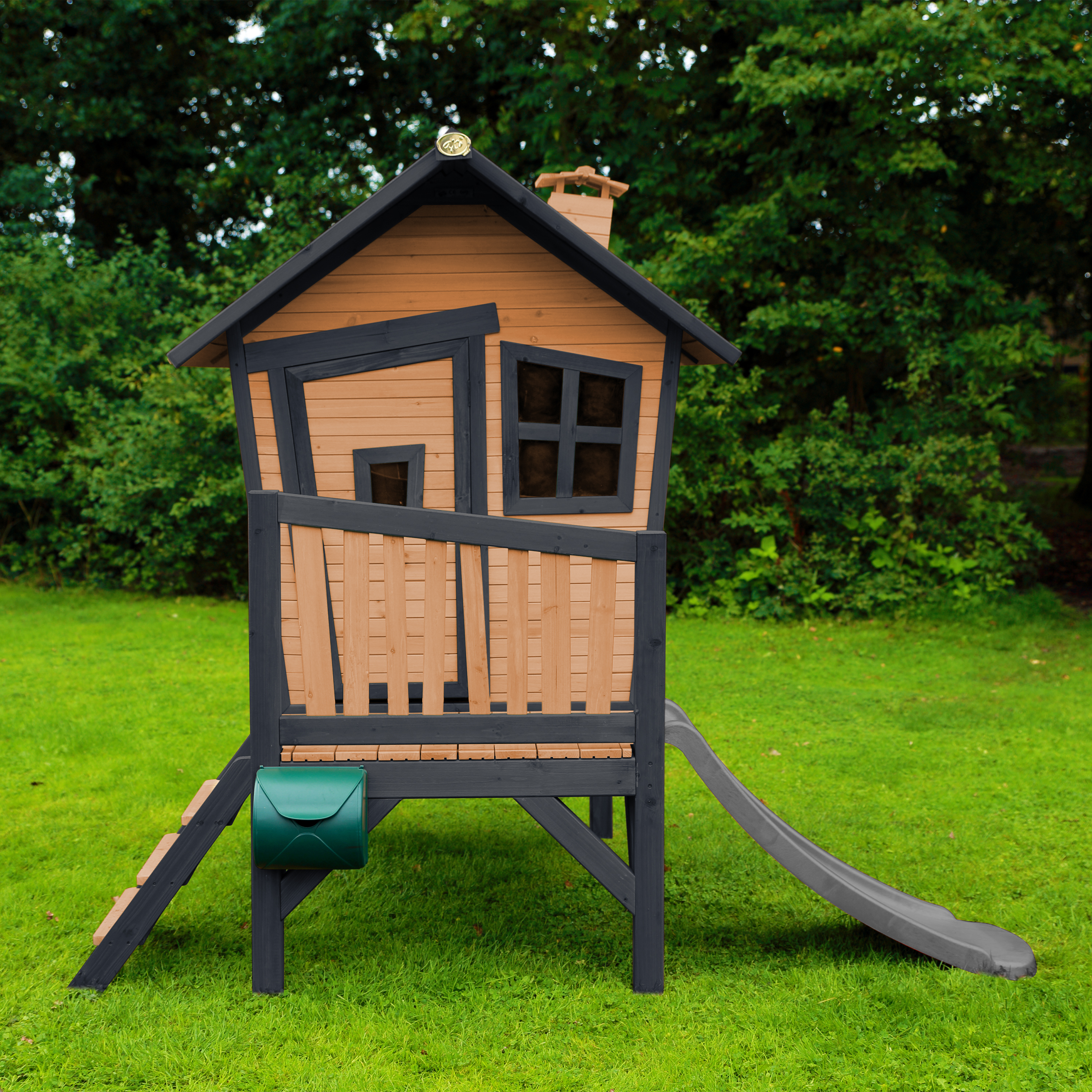 AXI Robin Playhouse Brown/Anthracite - Grey Slide