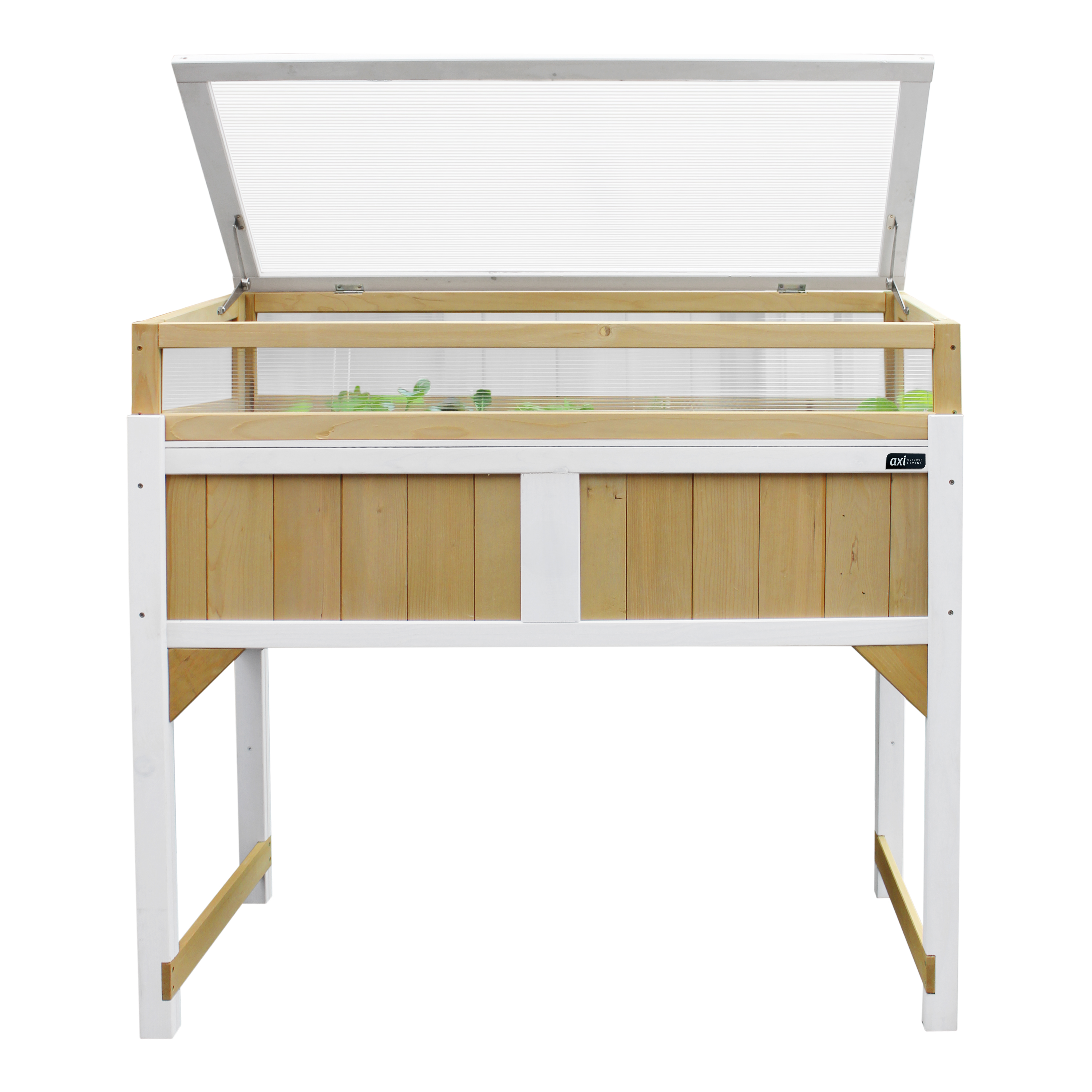AXI Kweektafel met broeikas en gronddoek Bruin/wit-8717973938187 AXI Kweektafel met broeikas en gronddoek Bruin/wit