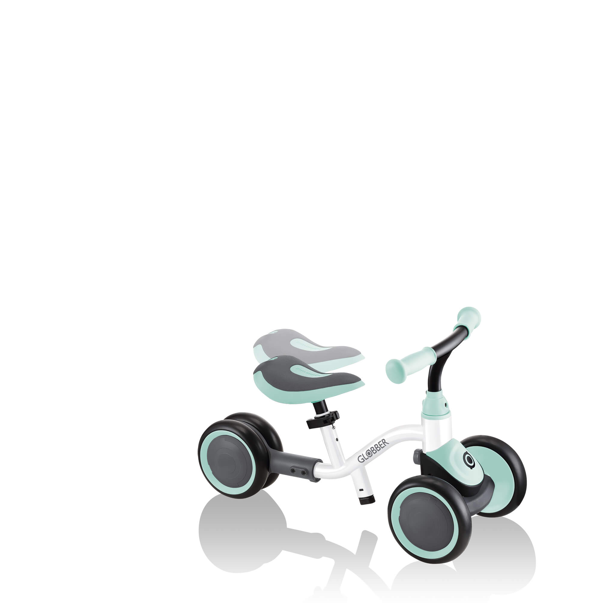 Globber Learning Bike 3-in-1 Leerfiets Wit Pastel Mint-4895224405771 Globber Learning Bike 3-in-1 Leerfiets Wit Pastel Mint
