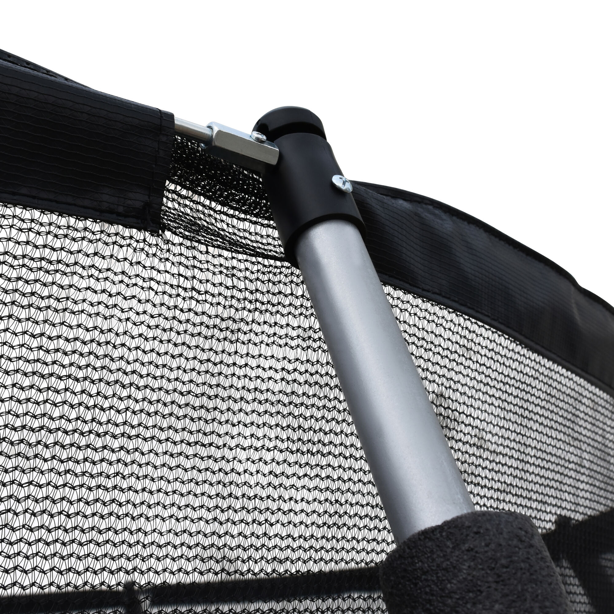 AXI Boston Trampoline met veiligheidsnet Ø 244 cm Zwart - Inground & Onground op palen – Rond 8ft