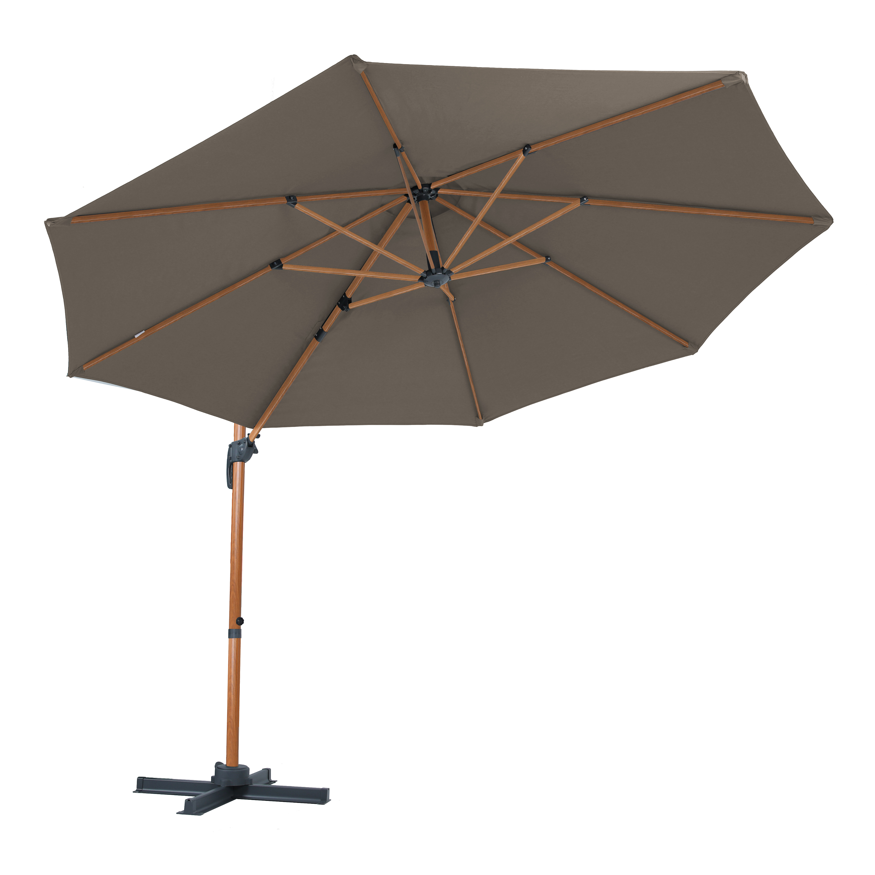 AXI Marisol Floating Parasol Ã˜ 300cm Wood-look/Taupe 