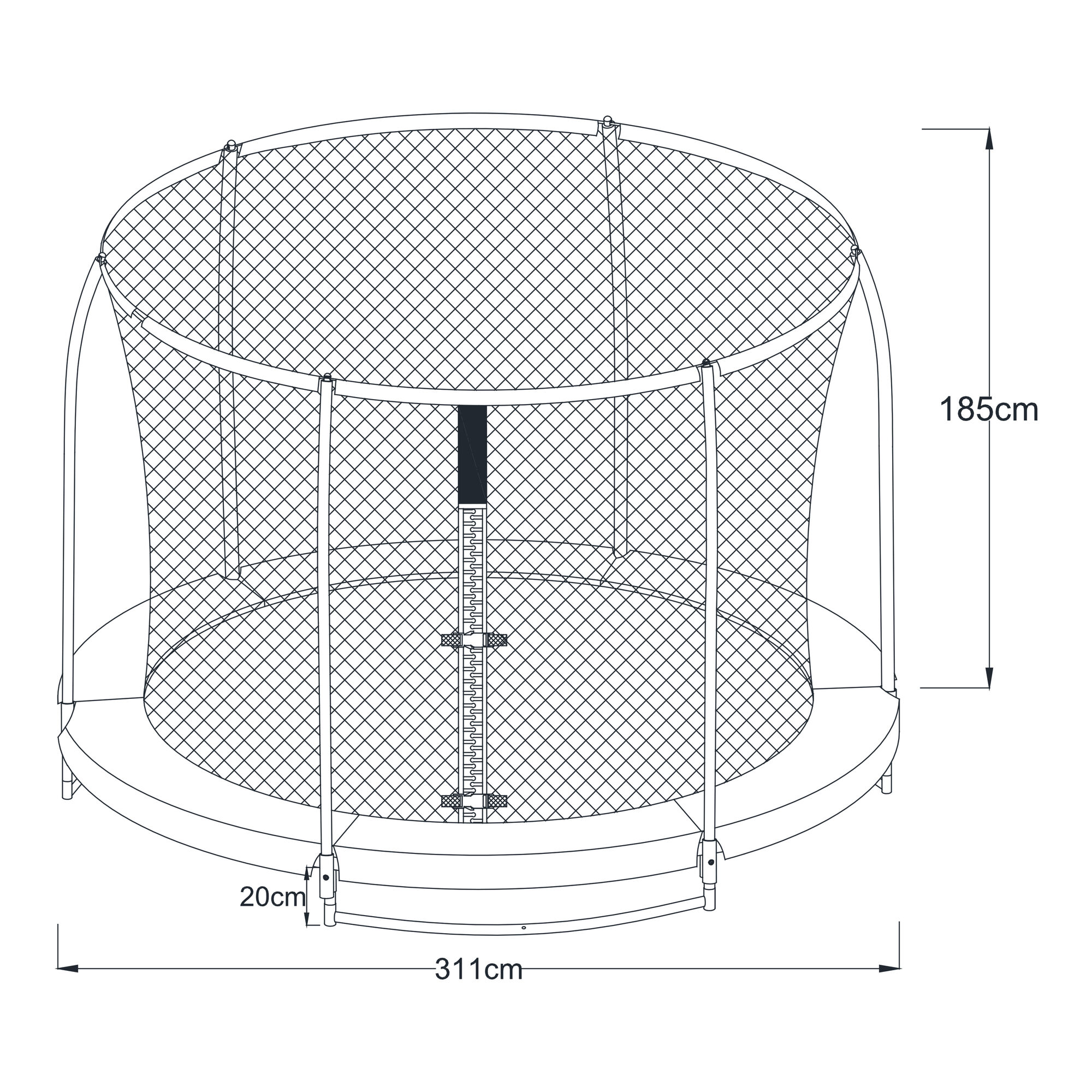 AXI Boston Trampoline 10ft - Inground & onground - Groen