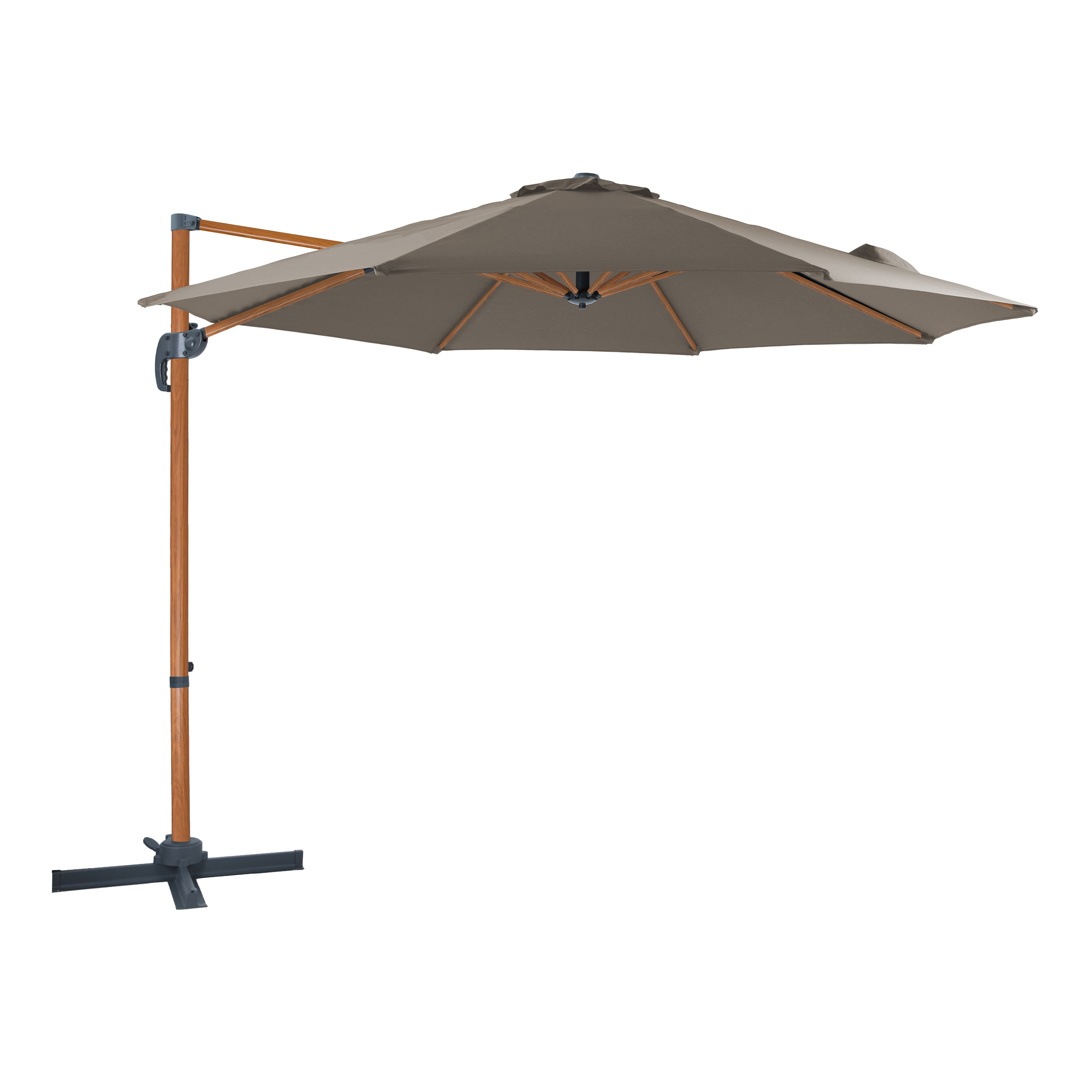 AXI Marisol Floating Parasol Ã˜ 300cm Wood-look/Taupe 