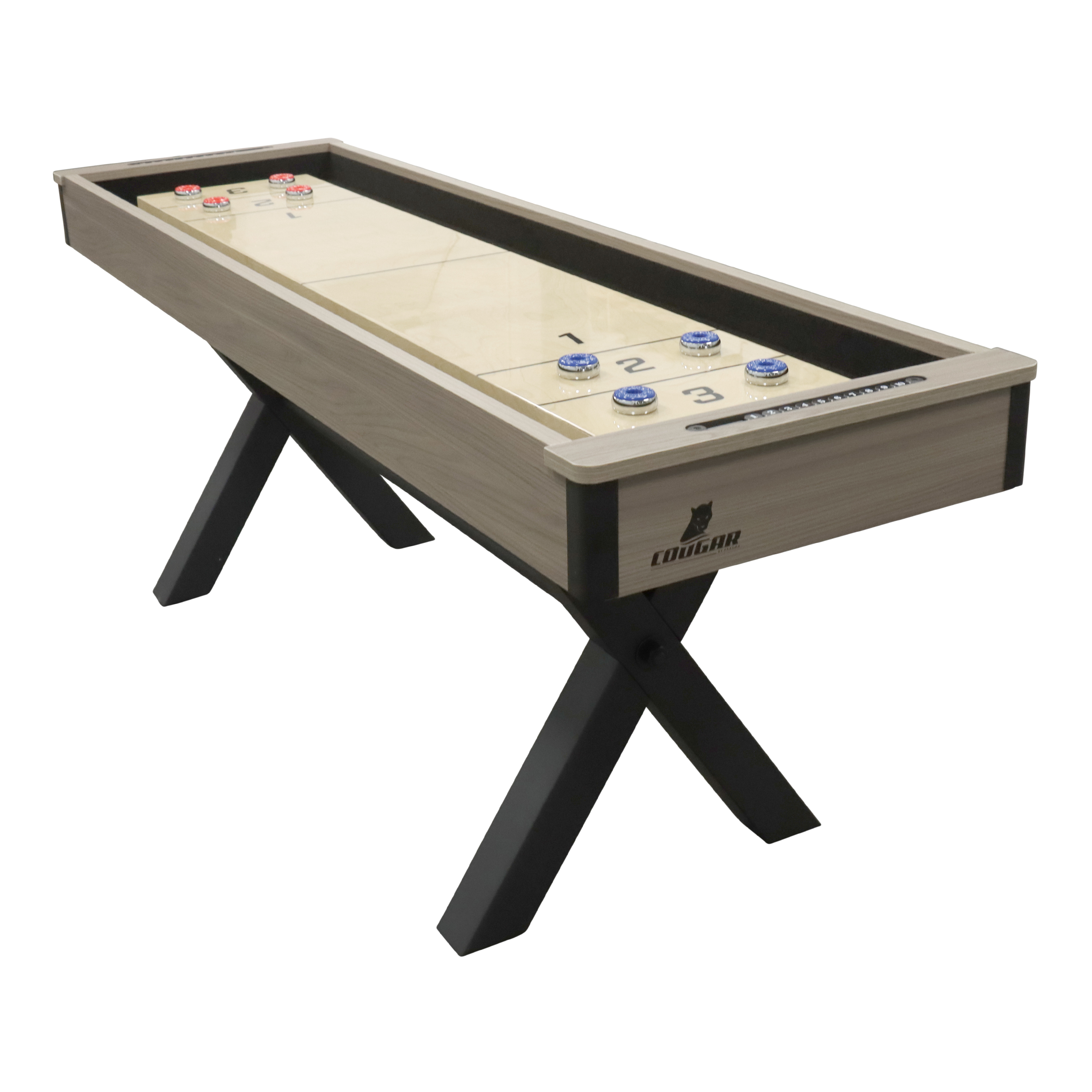 Cougar Mason American Shuffleboard Table Oak/Black