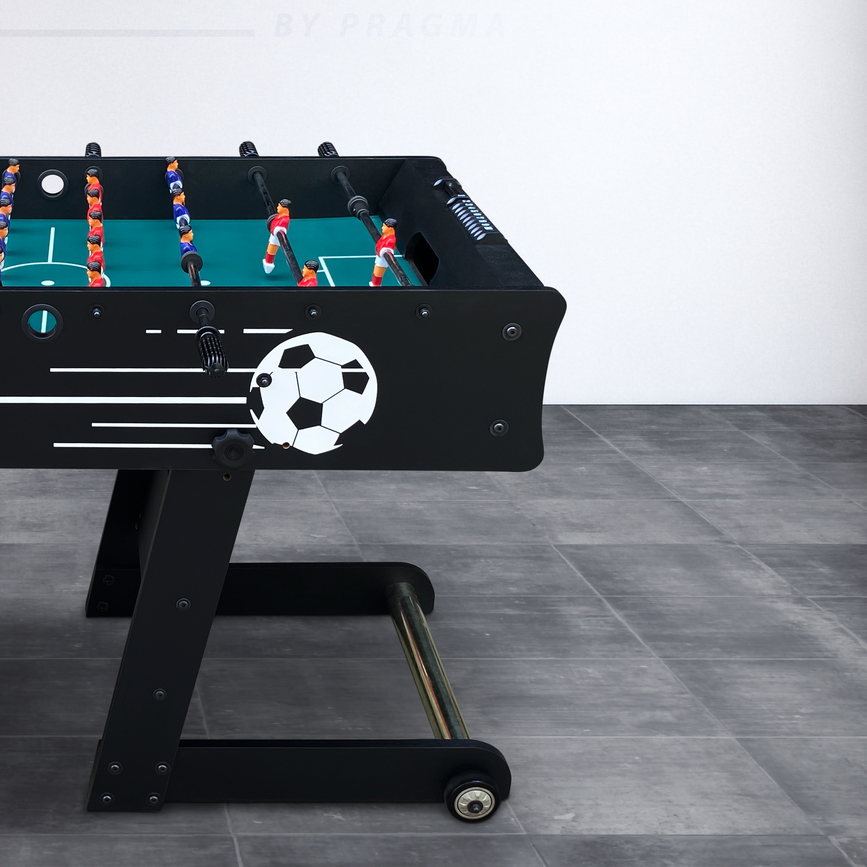 Cougar Scorpion Kick TS Folding Football Table - Black-8717973936046 Cougar Scorpion Kick TS Folding Football Table - Black