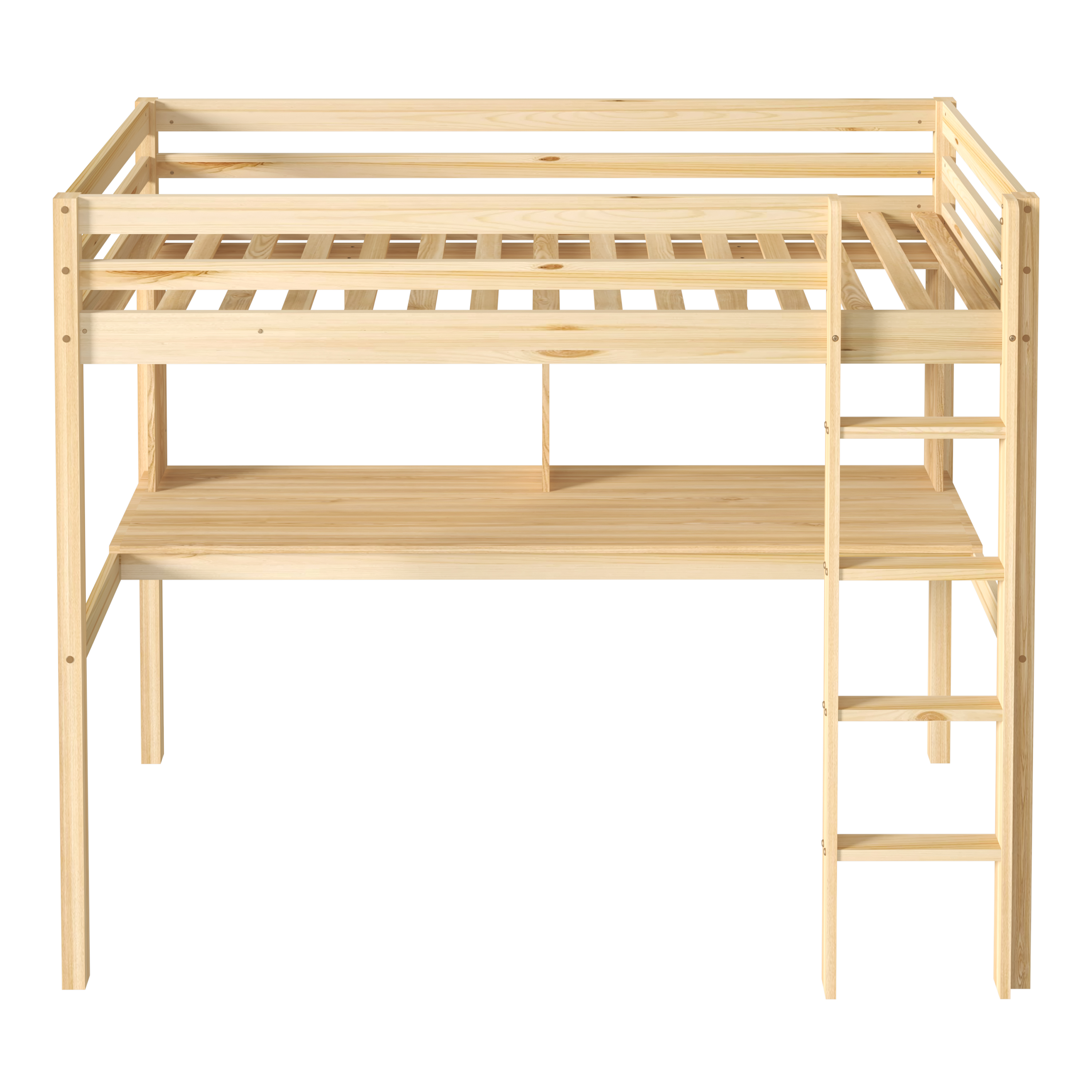 Sunny Sil Loft Bed with Desk Natural – Without Mattress