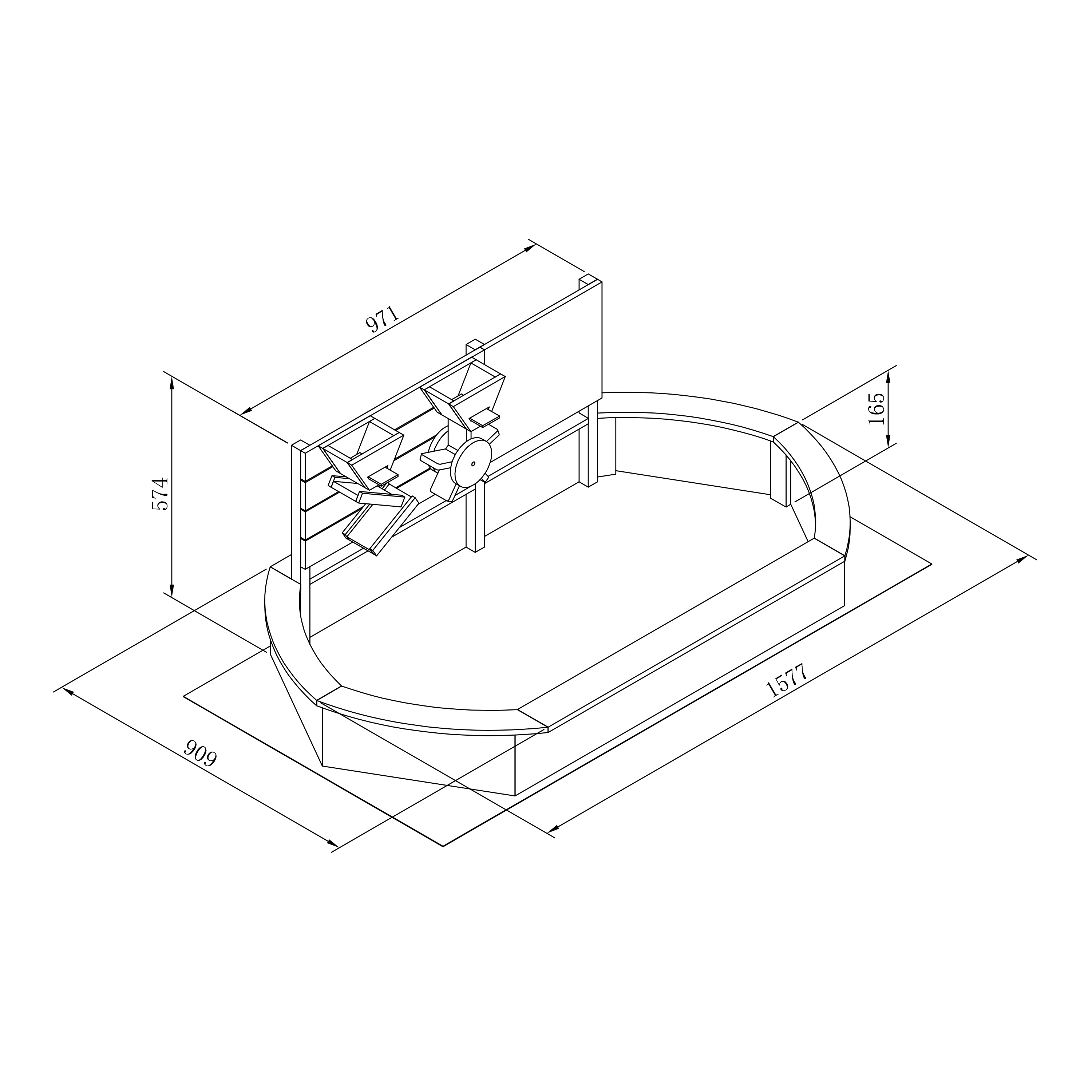 AXI Joey Sandbox Oval with Play wall and Chalkboard - 158 x 91 cm - Brown/Anthracite