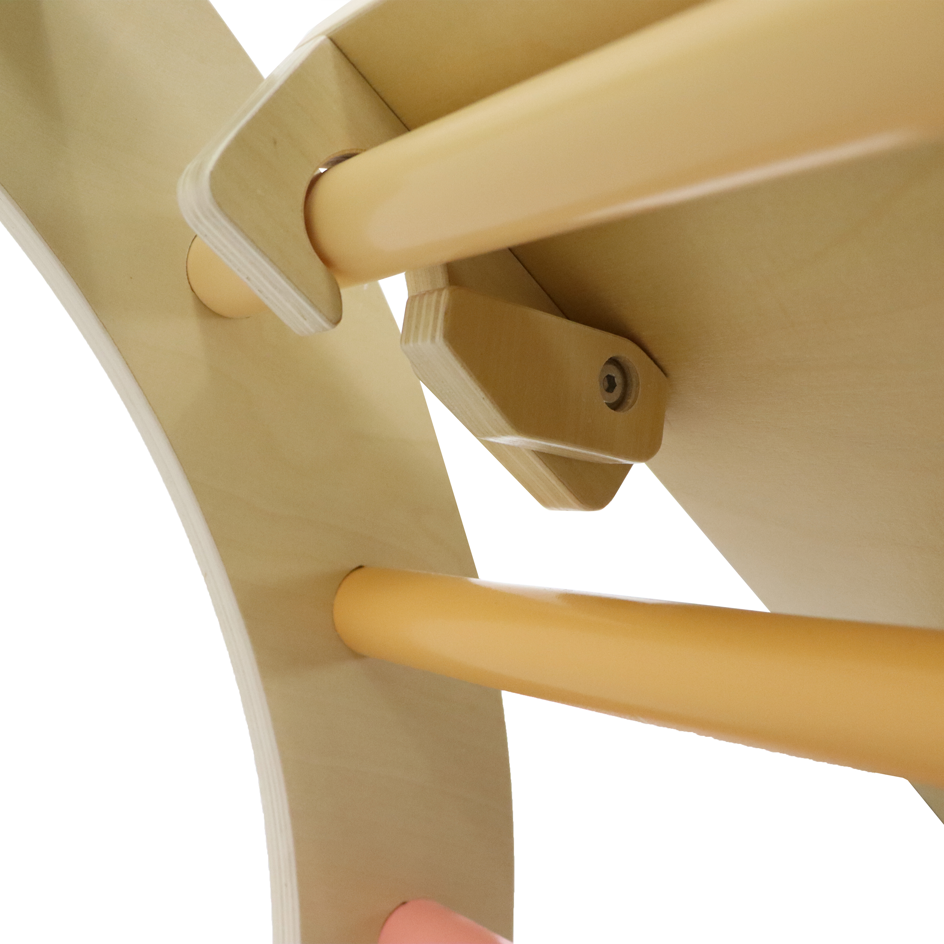 Sunny Charlie 3-in-1 Wooden Climbing Triangle with Climbing Wall and Rocker - Pastel