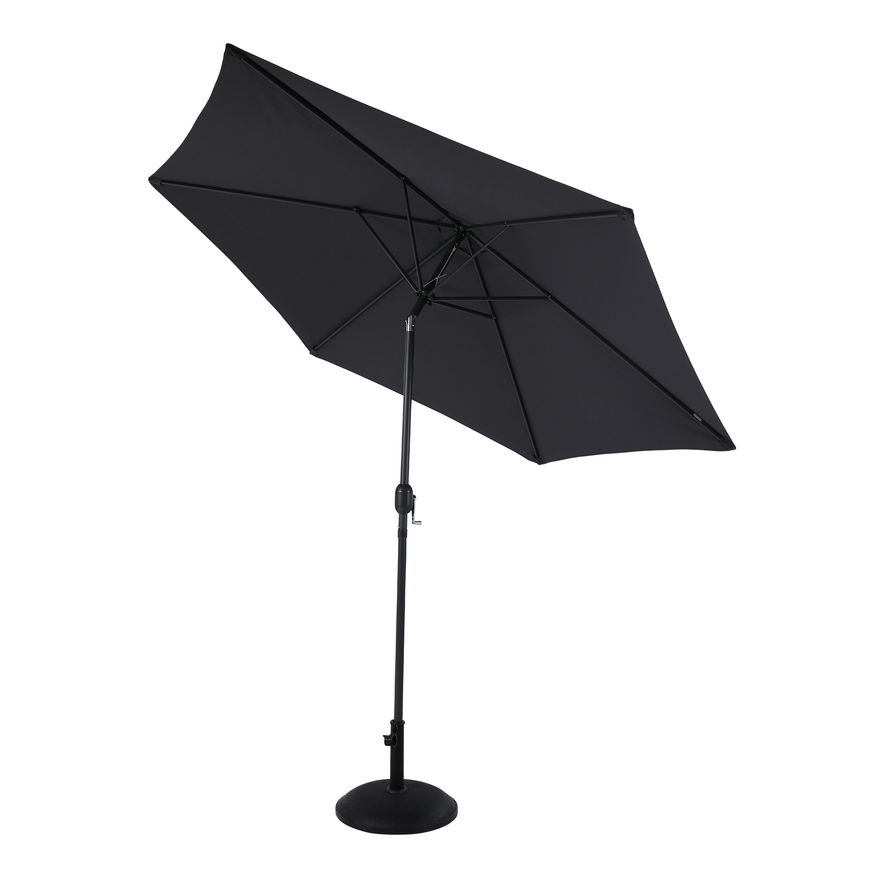 AXI Noor Centre Pole Parasol Ø 300cm incl. parasol base Anthracite/Grey