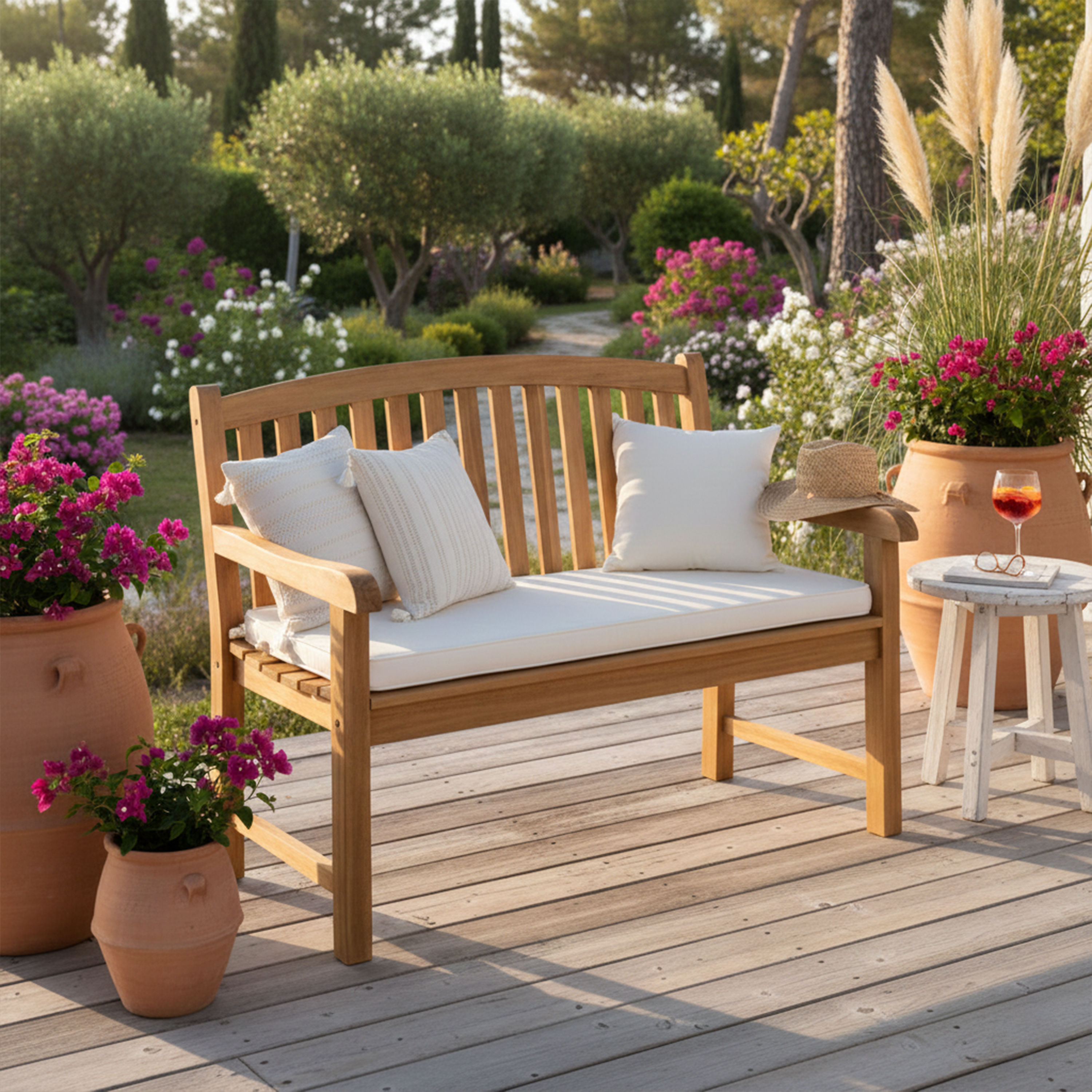 AXI Suki Teak Garden Bench 120 cm